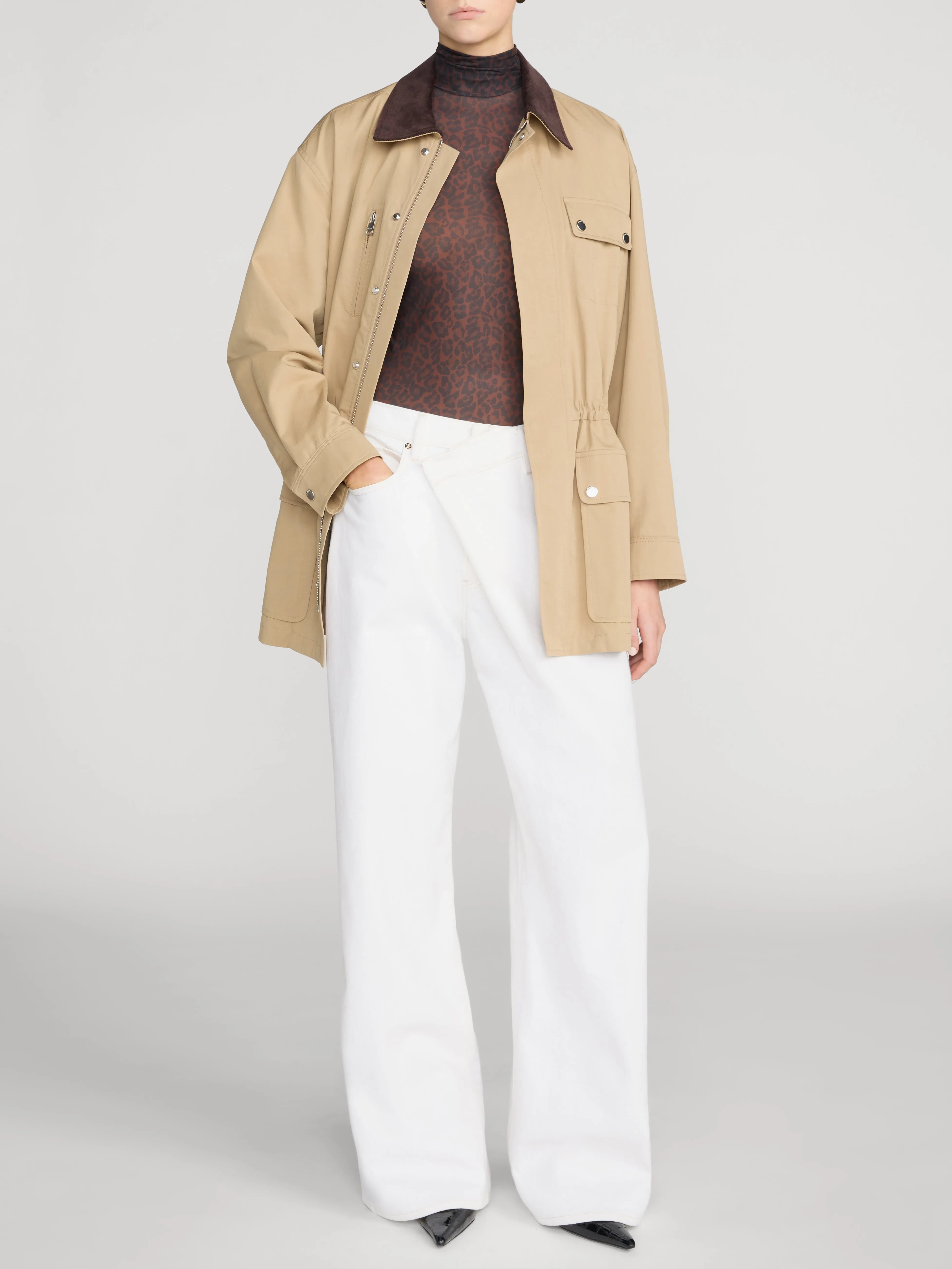 The Twill Safari Jacket -- Khaki sold by Frame Denim product image thumbnail 2