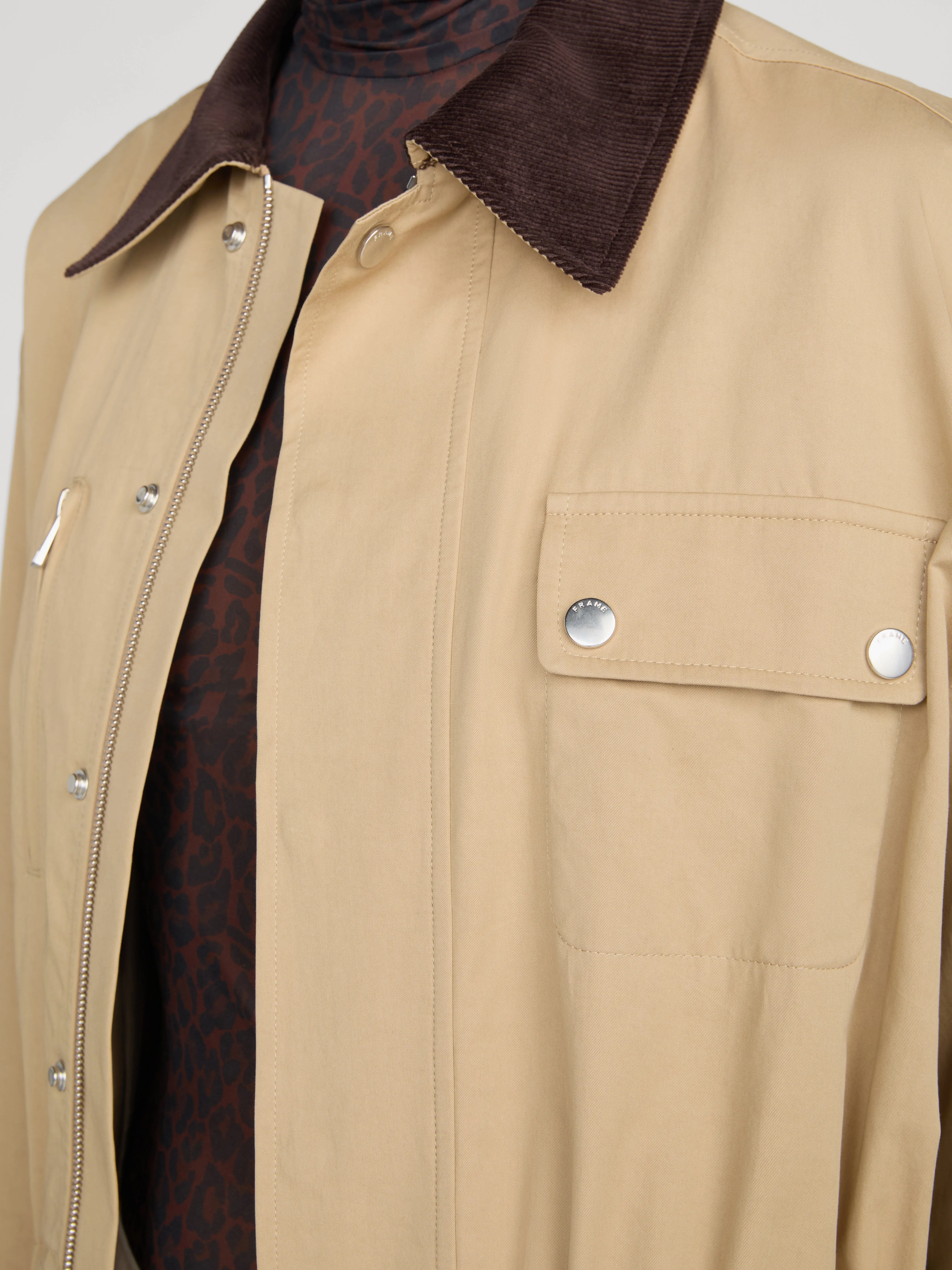 The Twill Safari Jacket -- Khaki sold by Frame Denim product image thumbnail 5