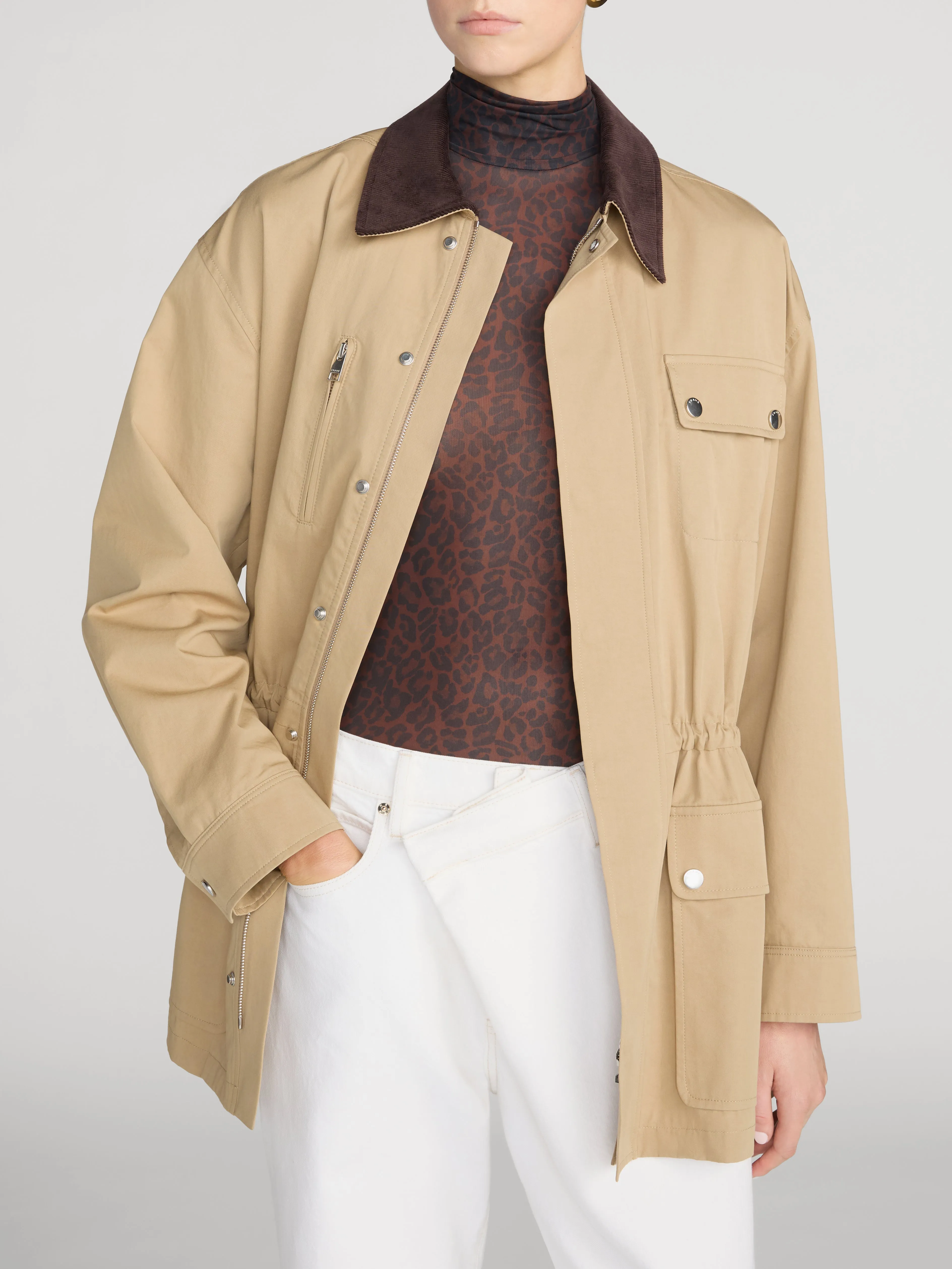 The Twill Safari Jacket -- Khaki sold by Frame Denim product image thumbnail 3