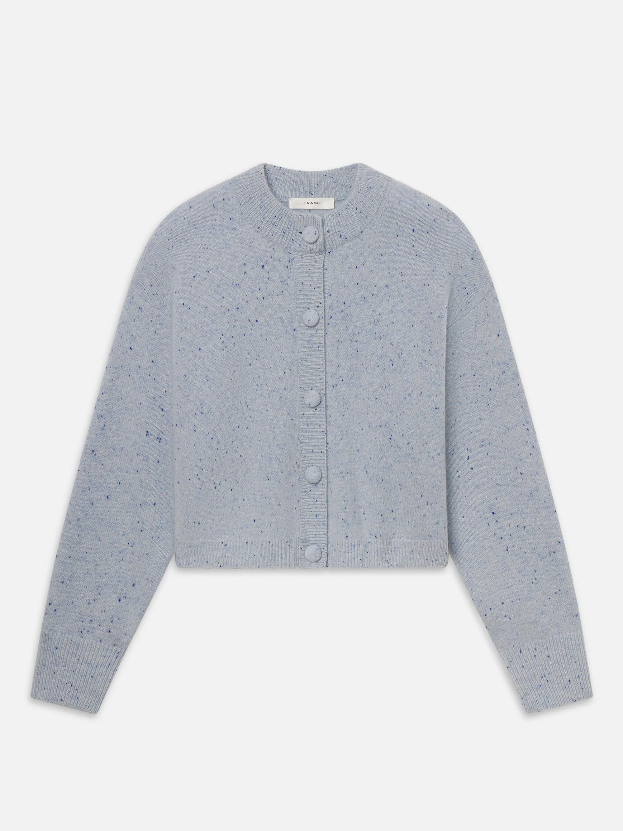 The Lightweight Fleck Cardi -- Light Blue sold by Frame Denim