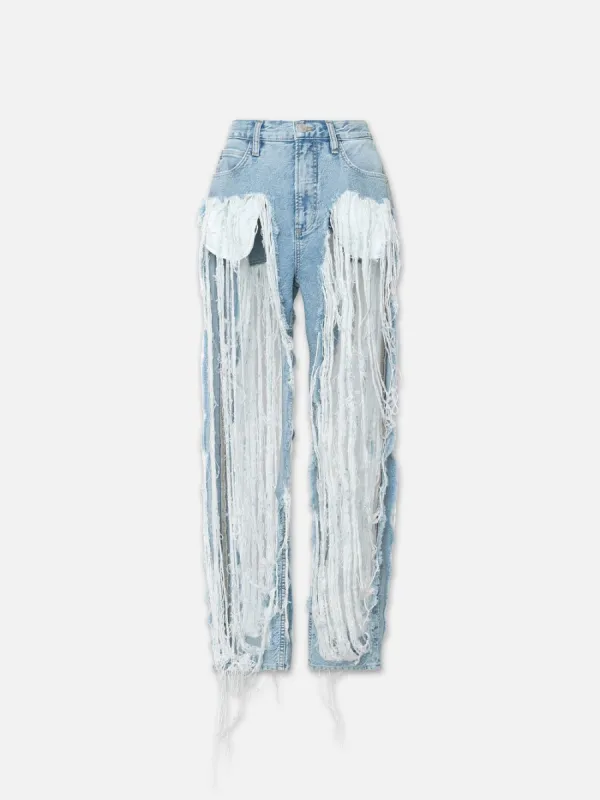 Atelier Le High 'N' Tight Straight -- Utopia Shred made by Frame Denim