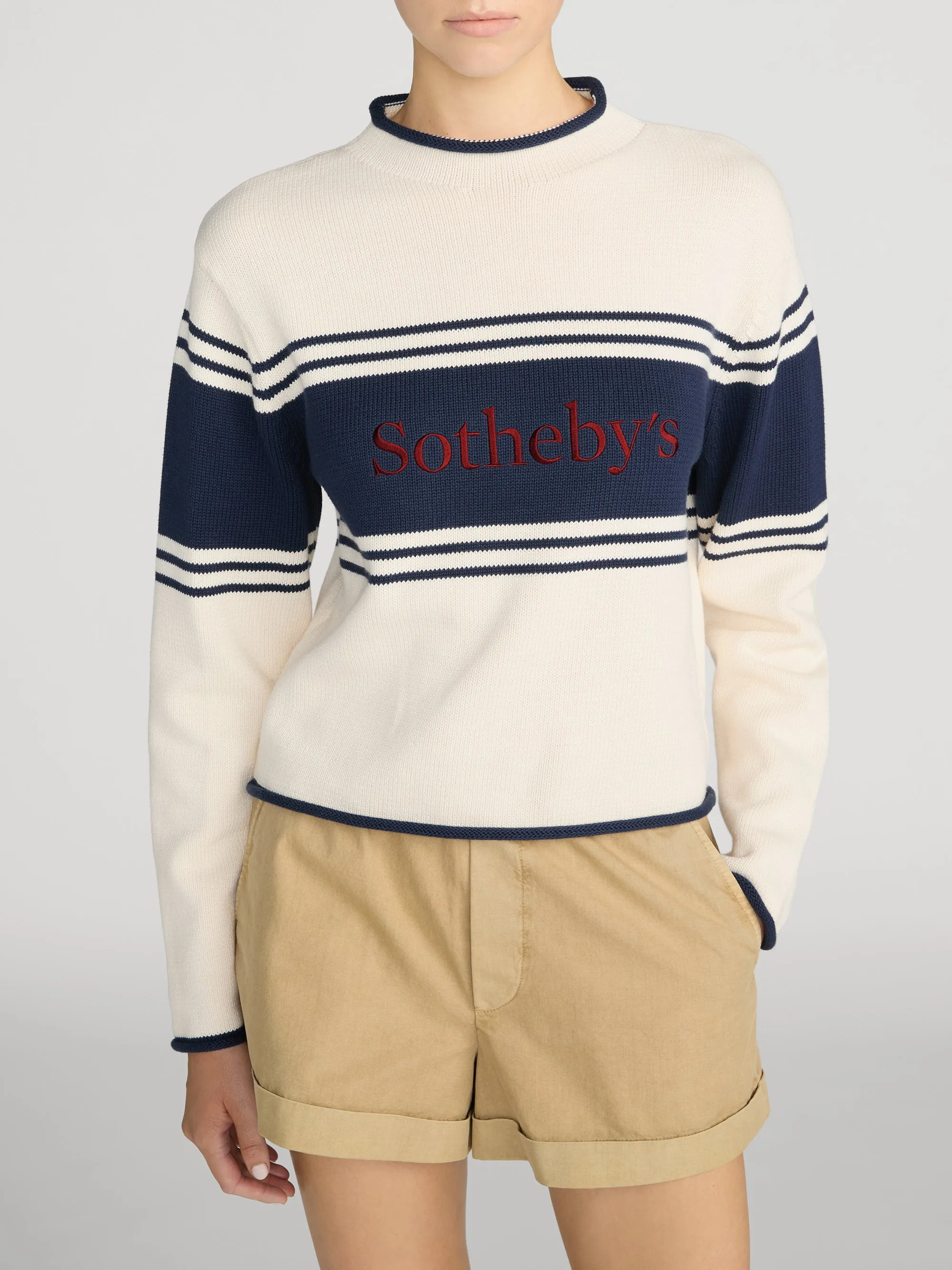 Sotheby's Rolled Sweater -- Cream Multi sold by Frame Denim product image thumbnail 3