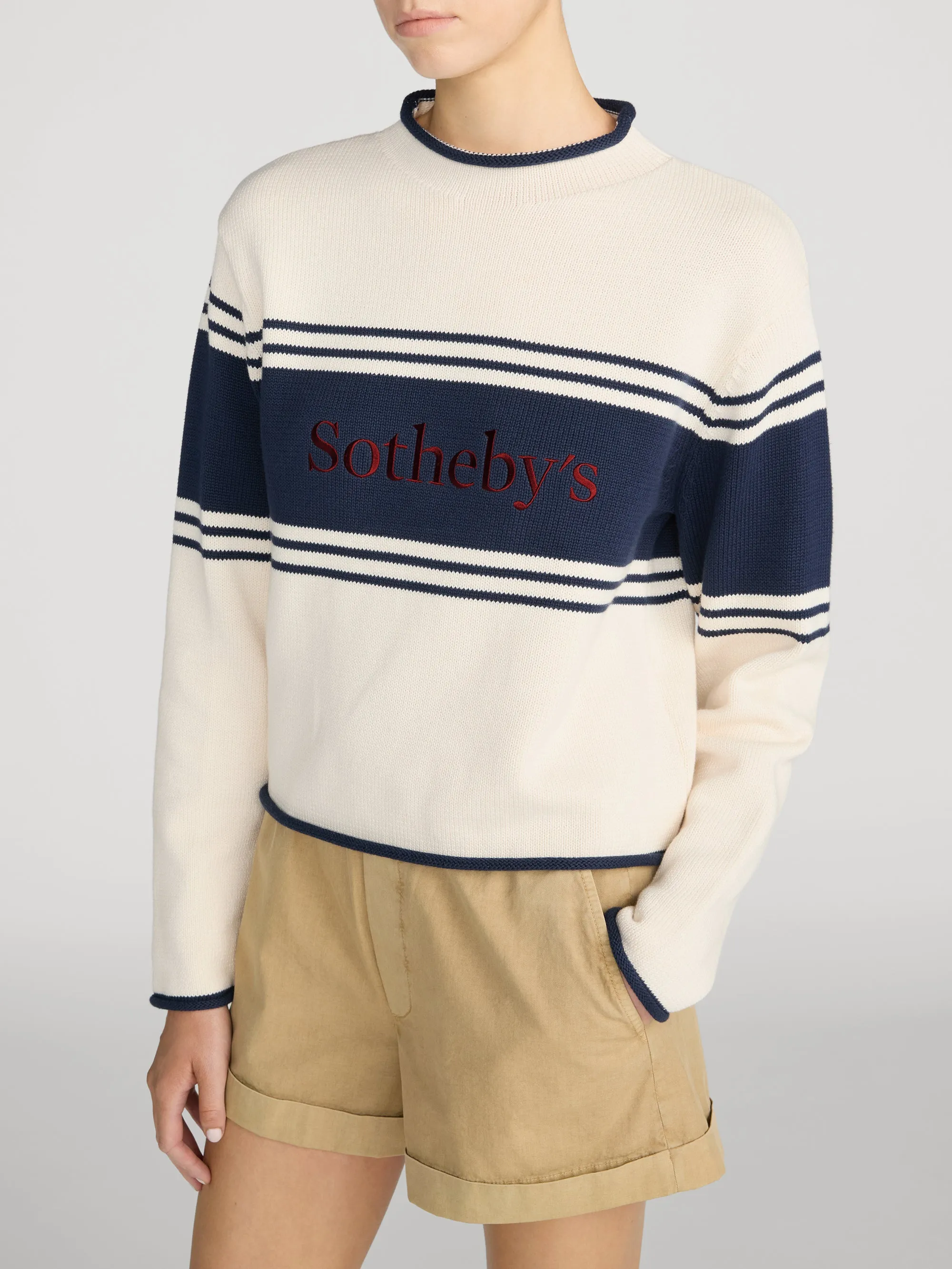 Sotheby's Rolled Sweater -- Cream Multi sold by Frame Denim product image thumbnail 4