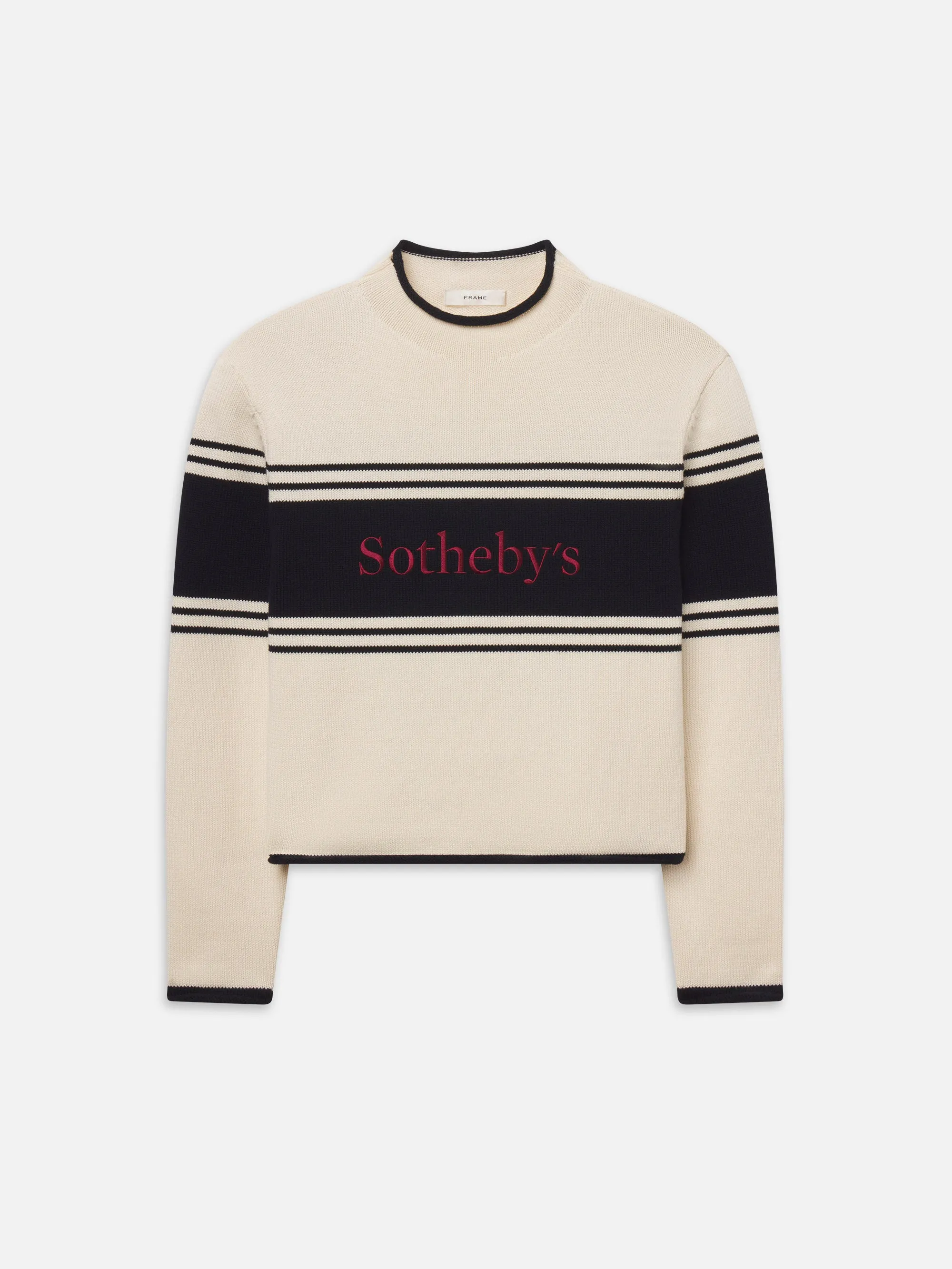 Sotheby's Rolled Sweater -- Cream Multi sold by Frame Denim