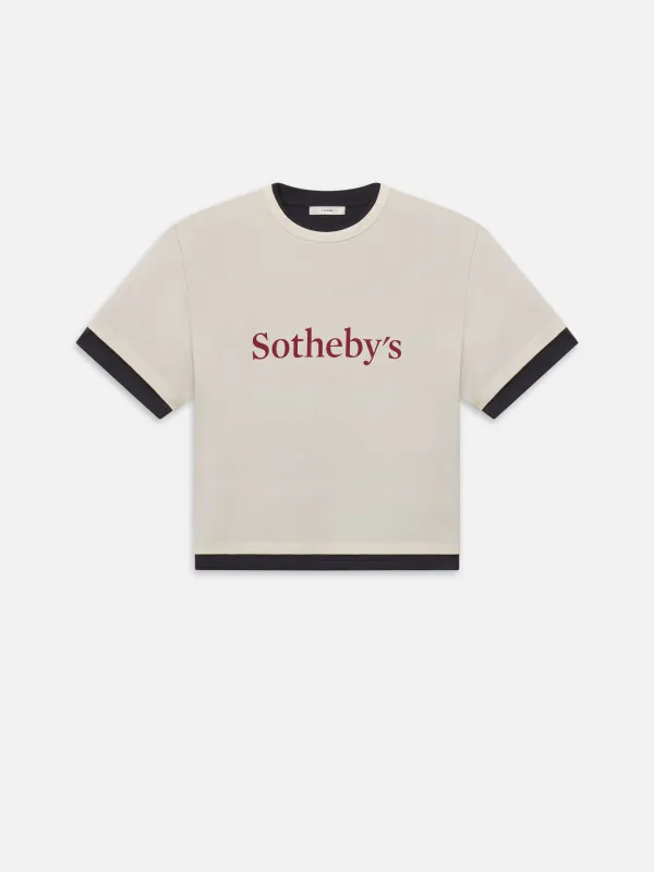 Sotheby's Layered Tee -- Cream Multi made by Frame Denim