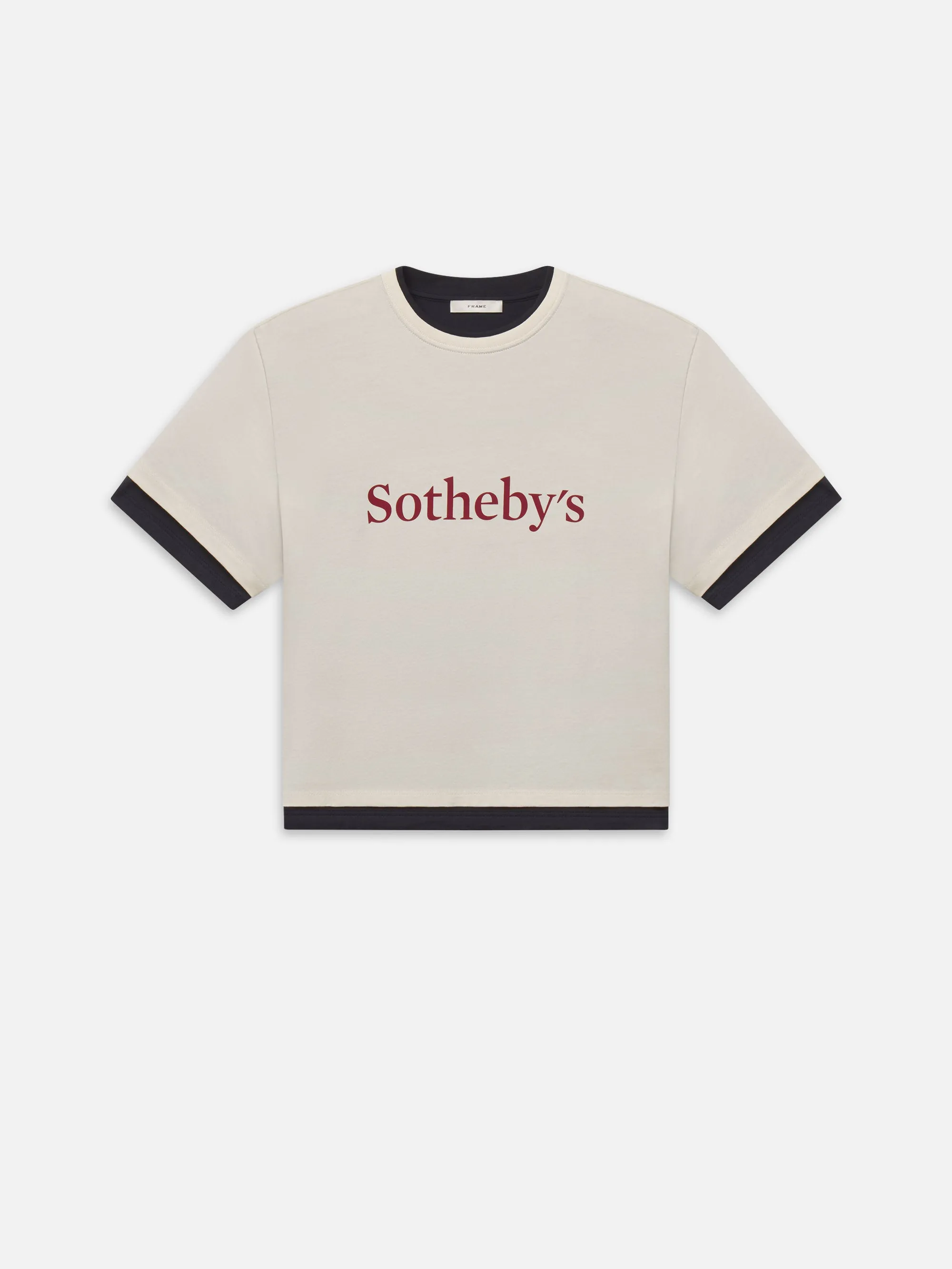 Sotheby's Layered Tee -- Cream Multi sold by Frame Denim
