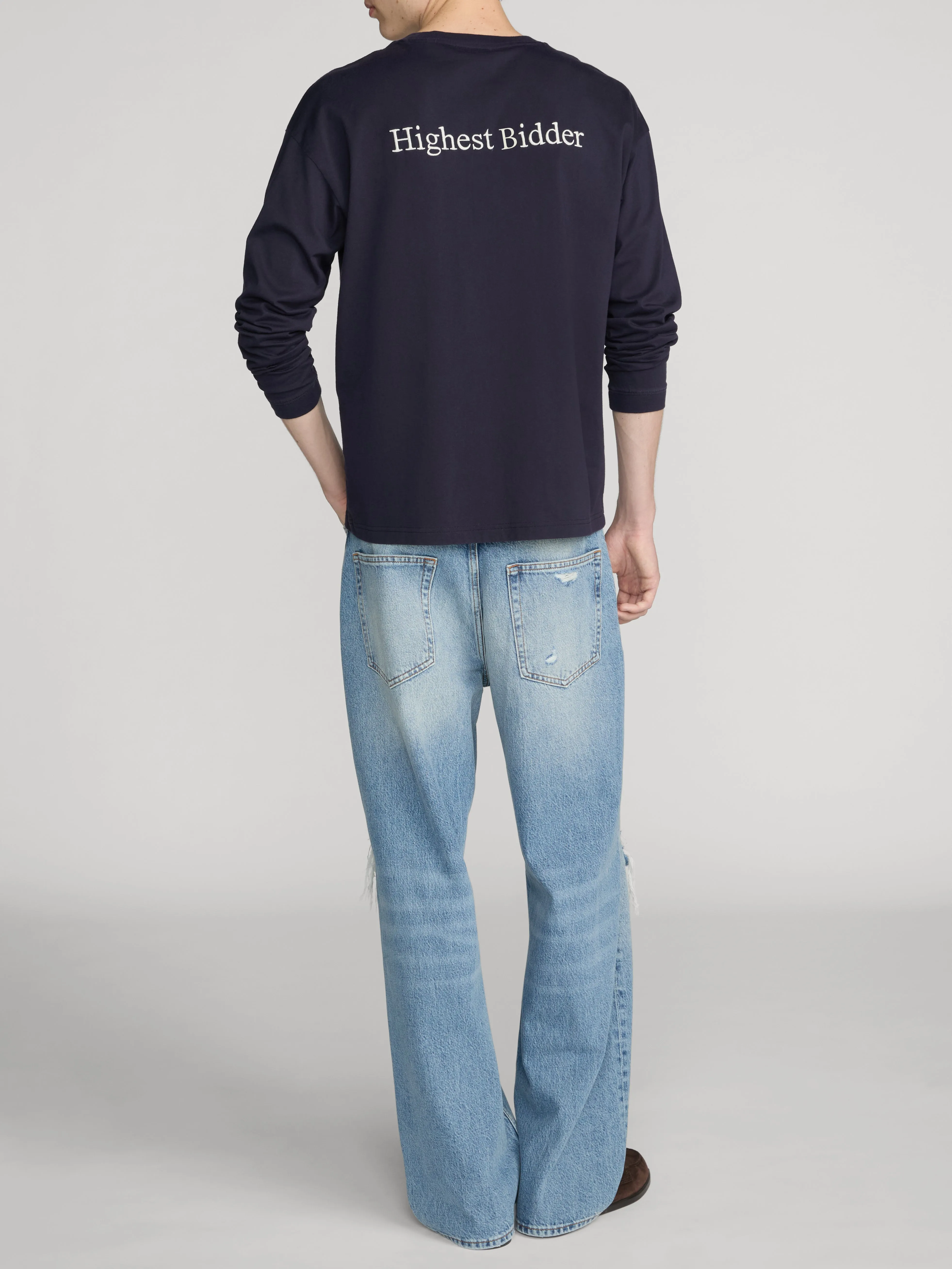 Sotheby's Long Sleeve Tee -- Navy Washed sold by Frame Denim product image thumbnail 2