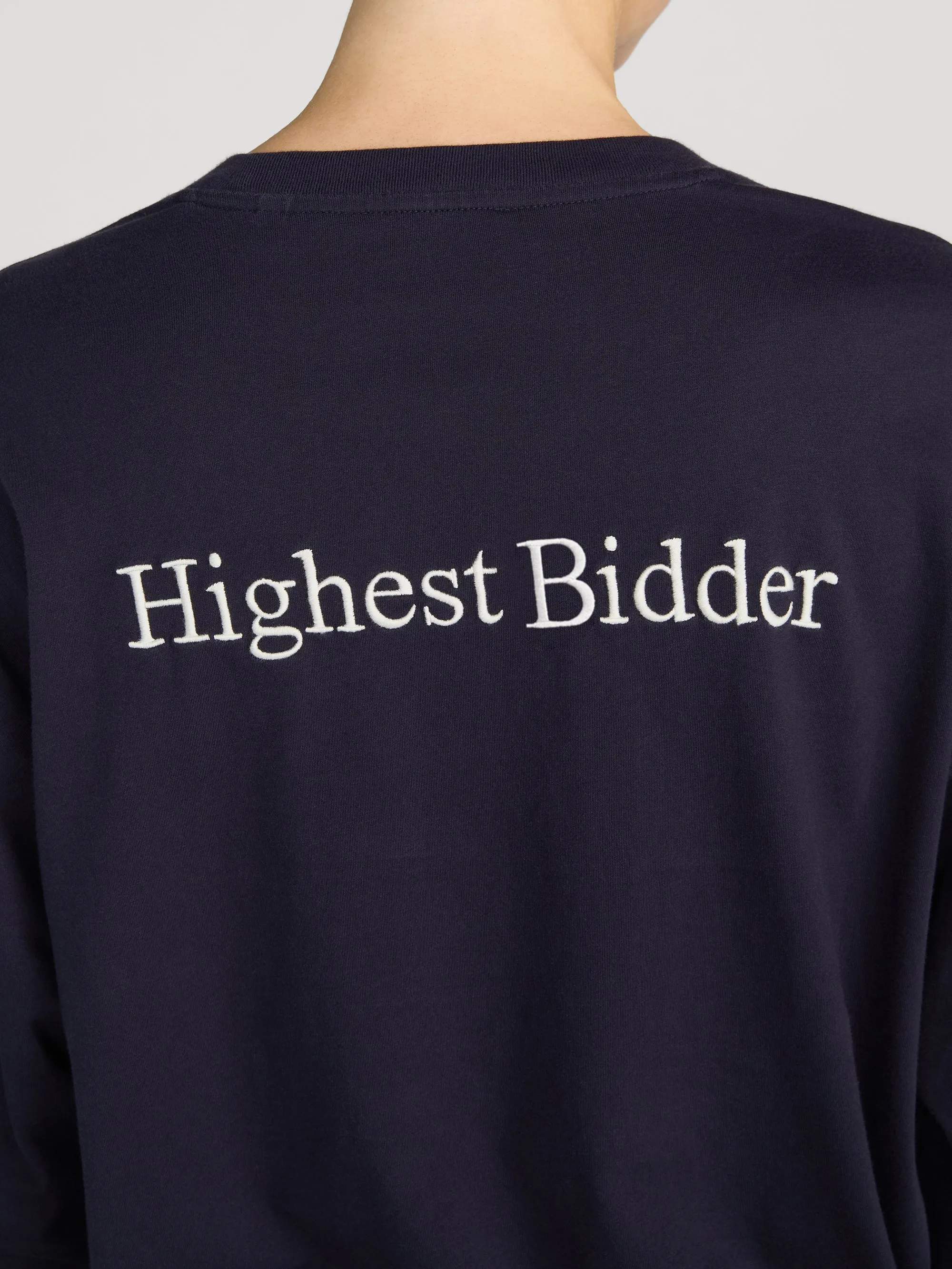 Sotheby's Long Sleeve Tee -- Navy Washed sold by Frame Denim product image thumbnail 3