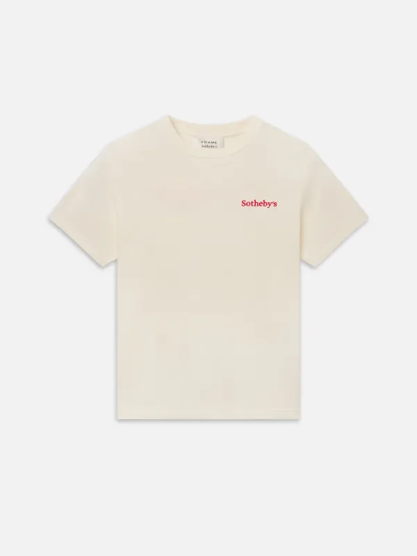 Sotheby's Tee -- Cream Washed made by Frame Denim