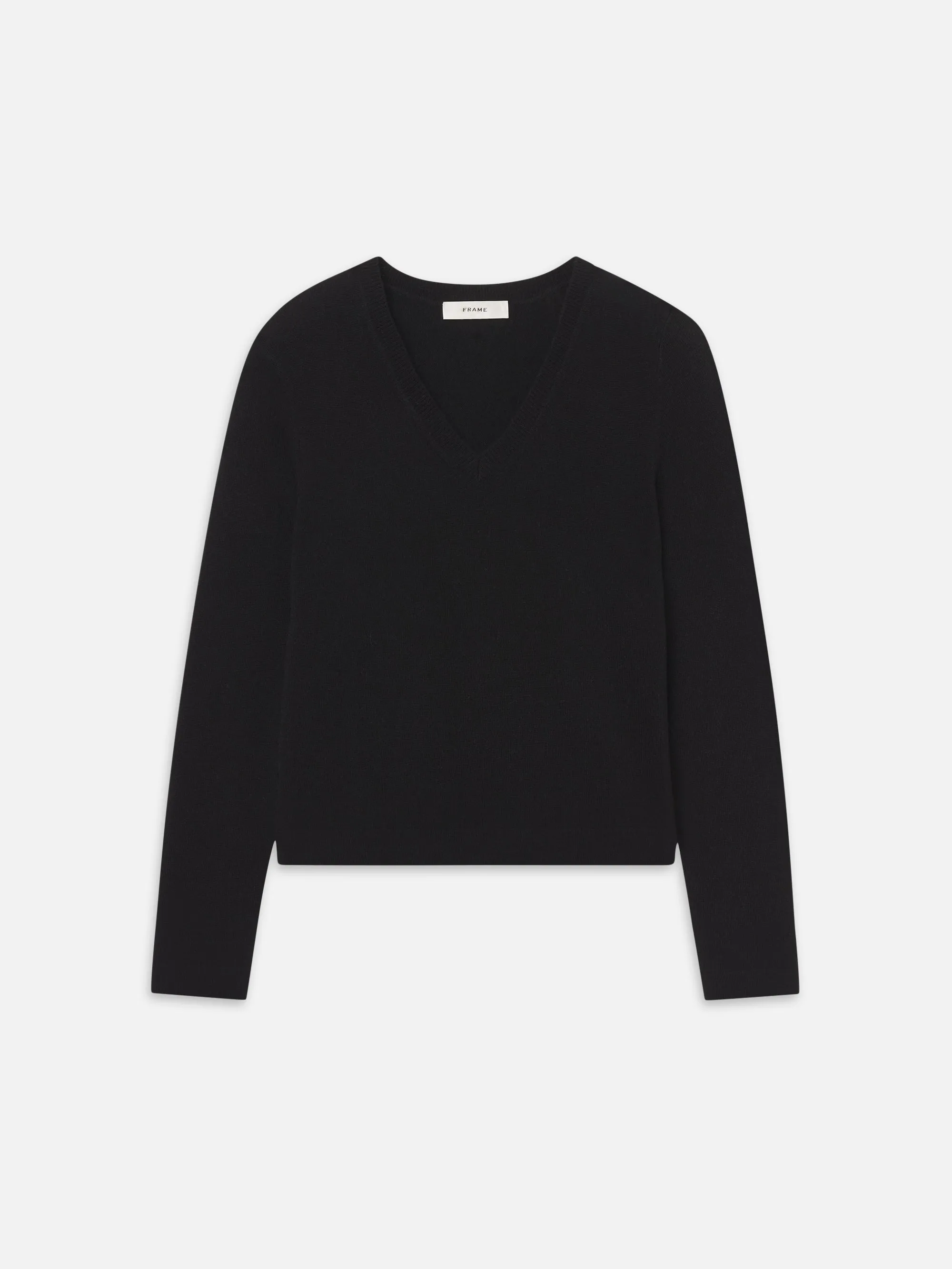 The Everyday Cashmere V Neck -- Black sold by Frame Denim