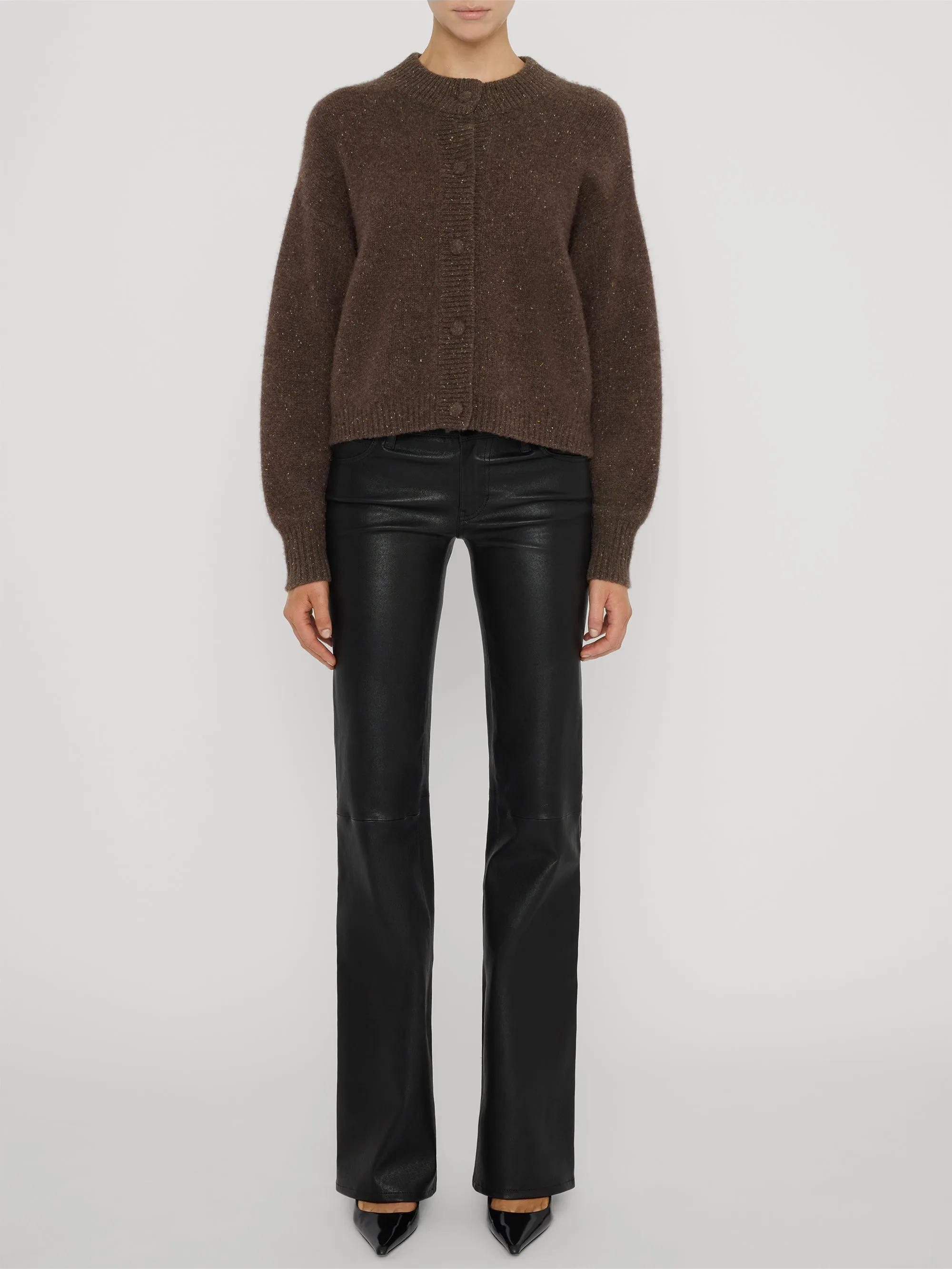 The Cashmere Fleck Cardi -- Brown sold by Frame Denim product image thumbnail 2
