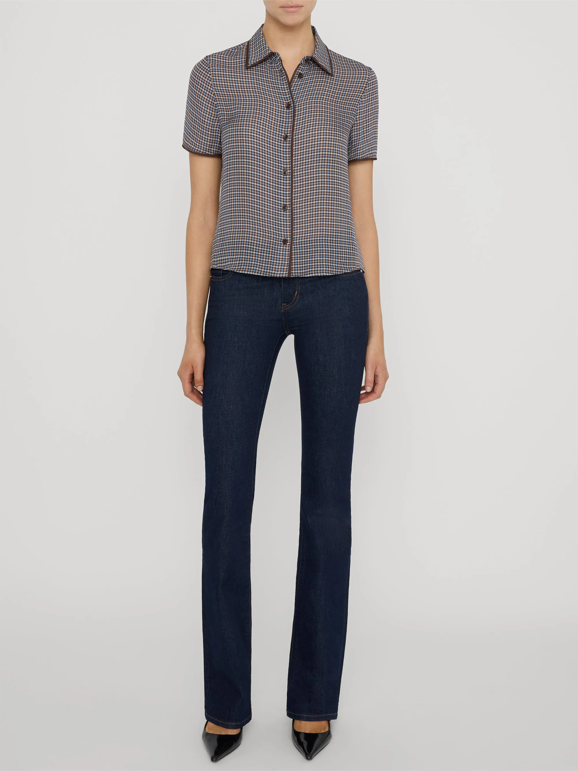The Essential Top -- Chestnut Multi Plaid sold by Frame Denim product image thumbnail 2
