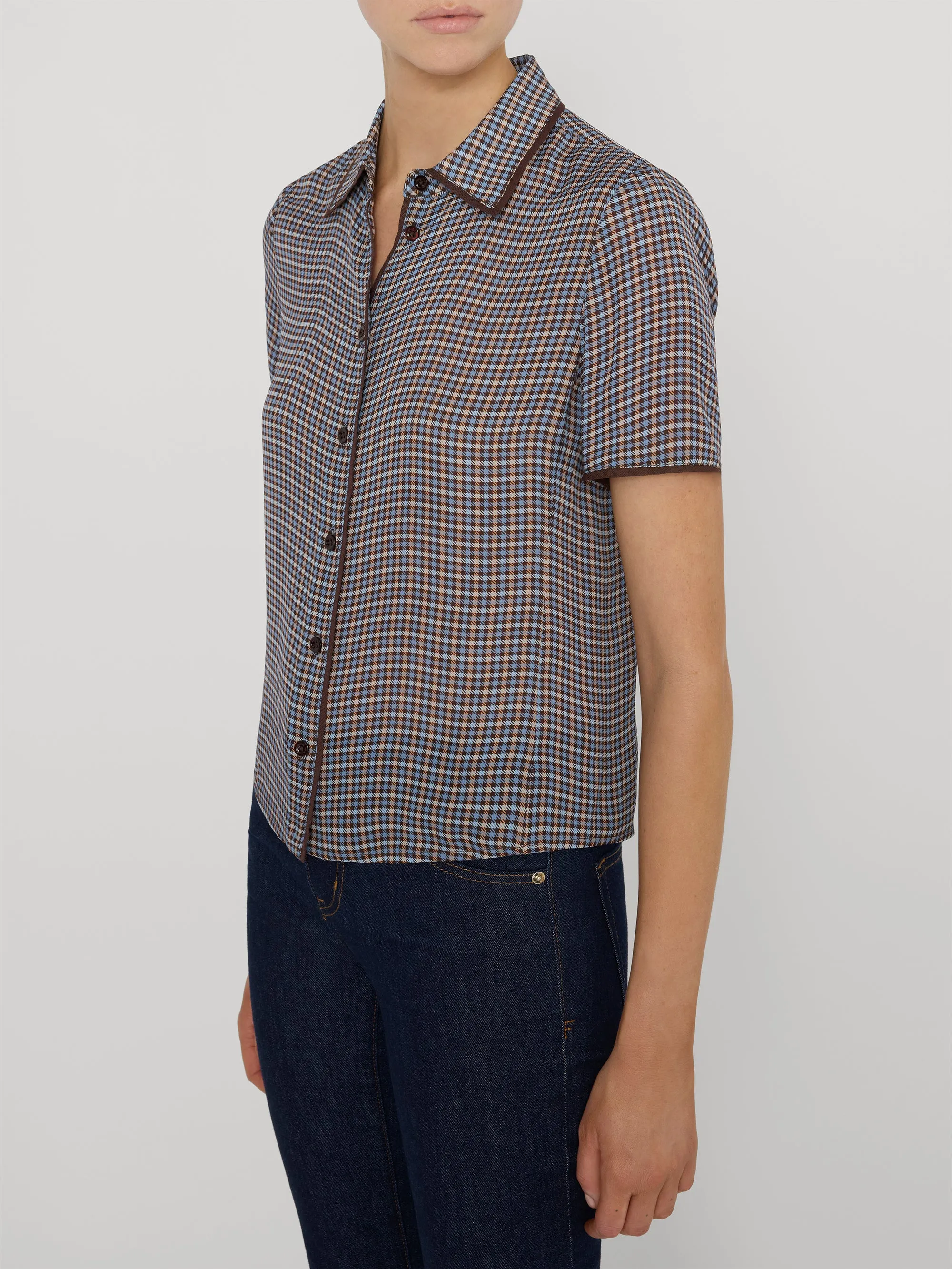 The Essential Top -- Chestnut Multi Plaid sold by Frame Denim product image thumbnail 4