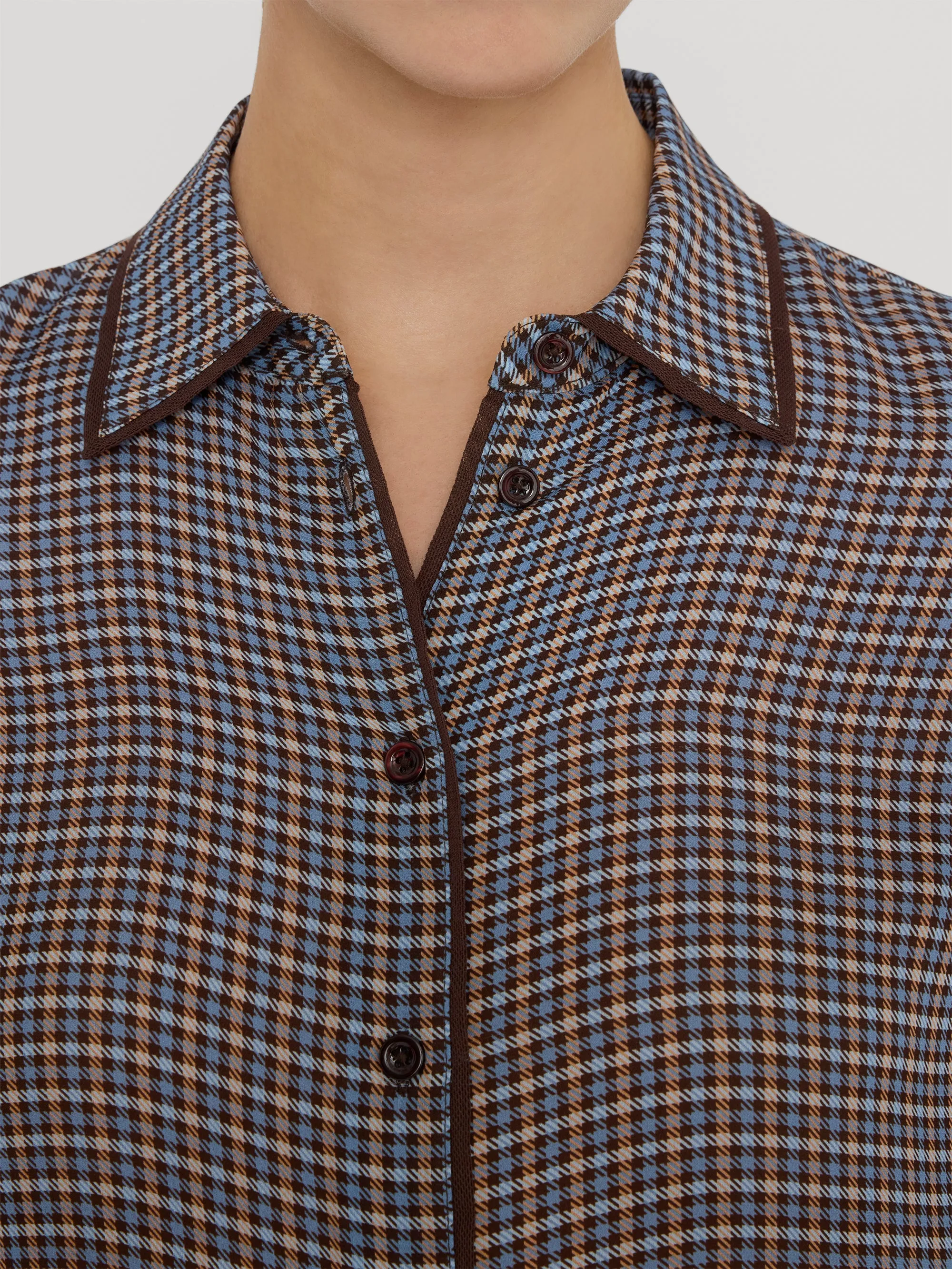 The Essential Top -- Chestnut Multi Plaid sold by Frame Denim product image thumbnail 5