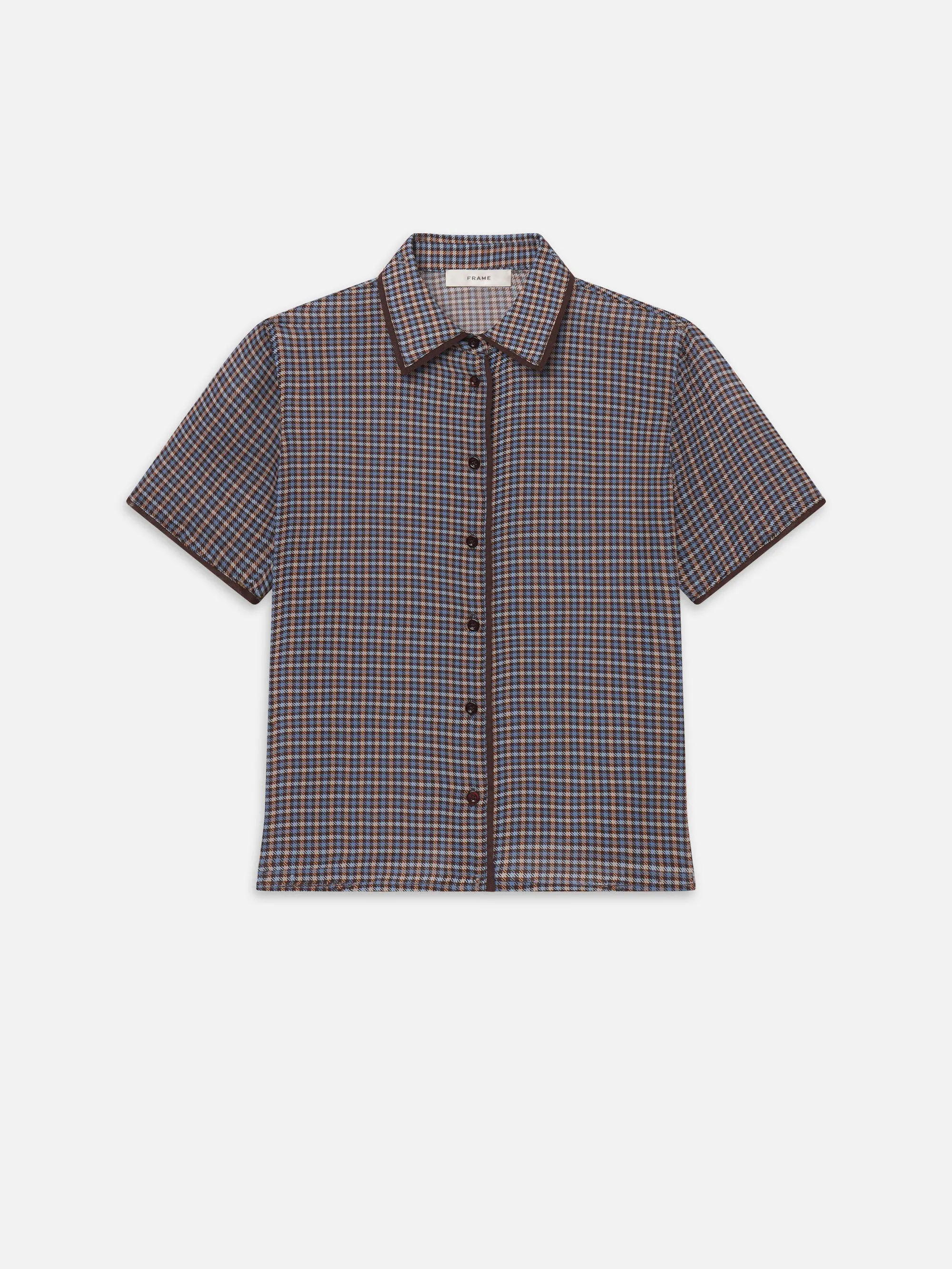 The Essential Top -- Chestnut Multi Plaid sold by Frame Denim