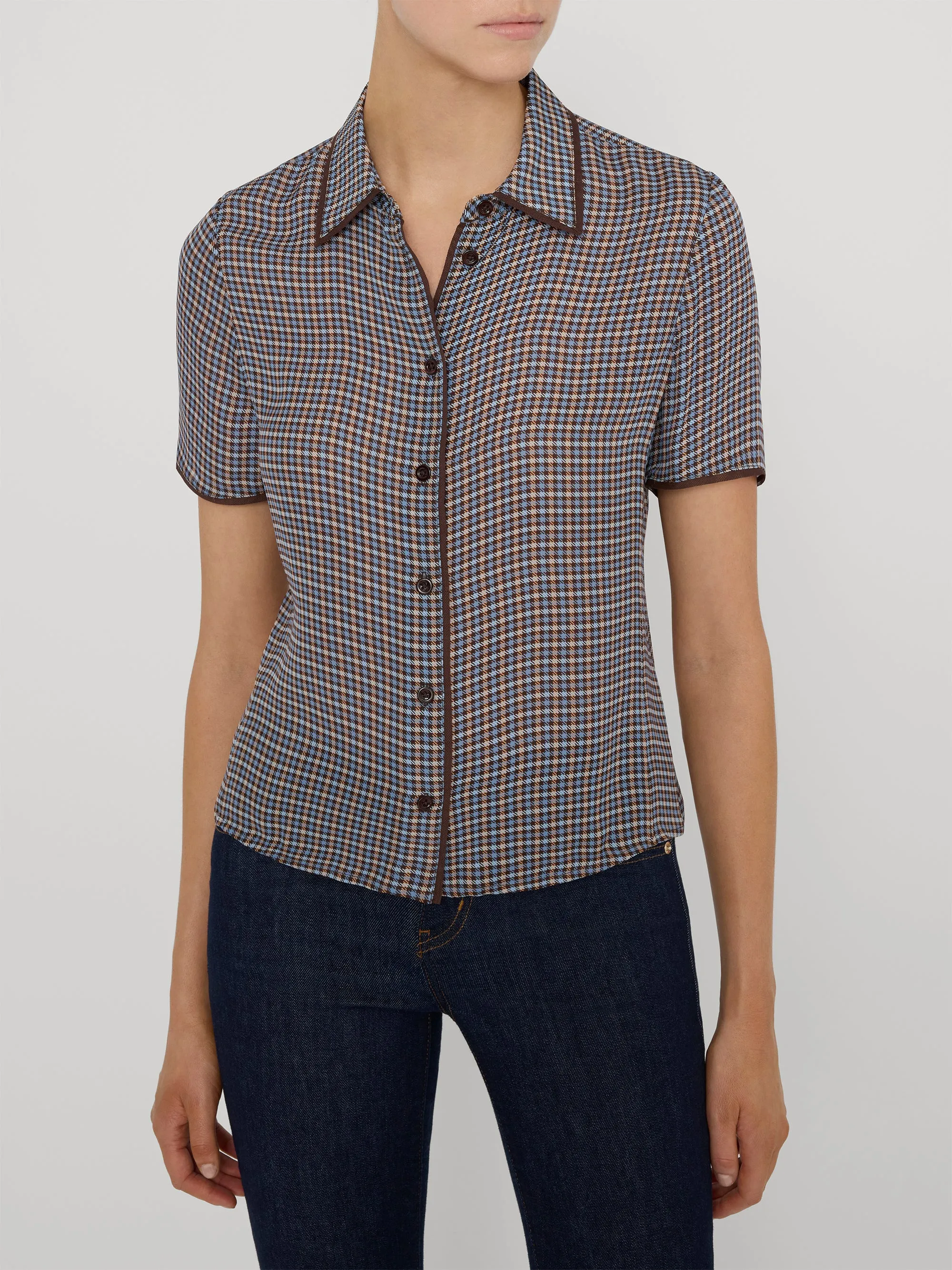 The Essential Top -- Chestnut Multi Plaid sold by Frame Denim product image thumbnail 3