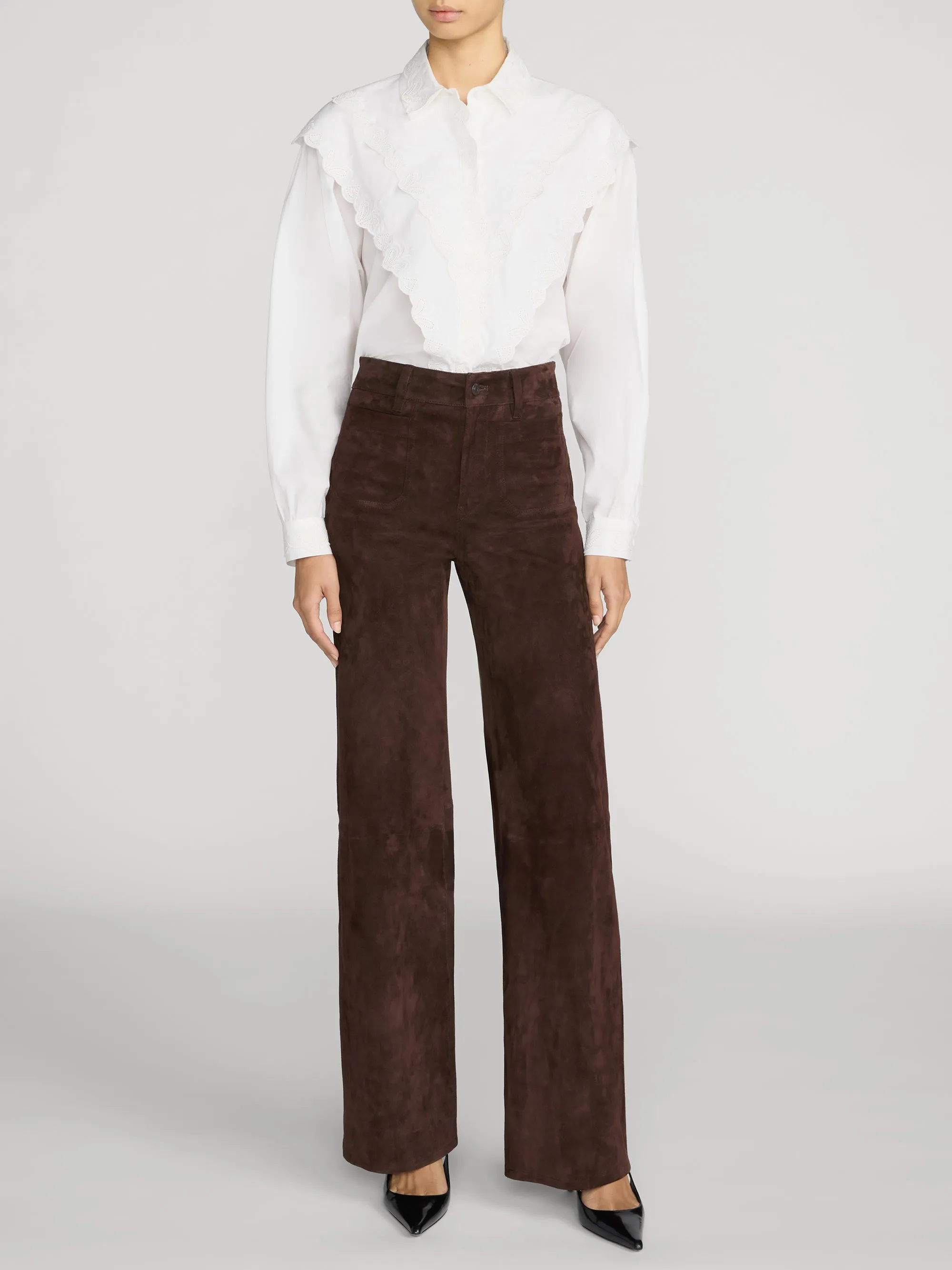 The Poplin Equestrian Shirt -- White sold by Frame Denim product image thumbnail 2