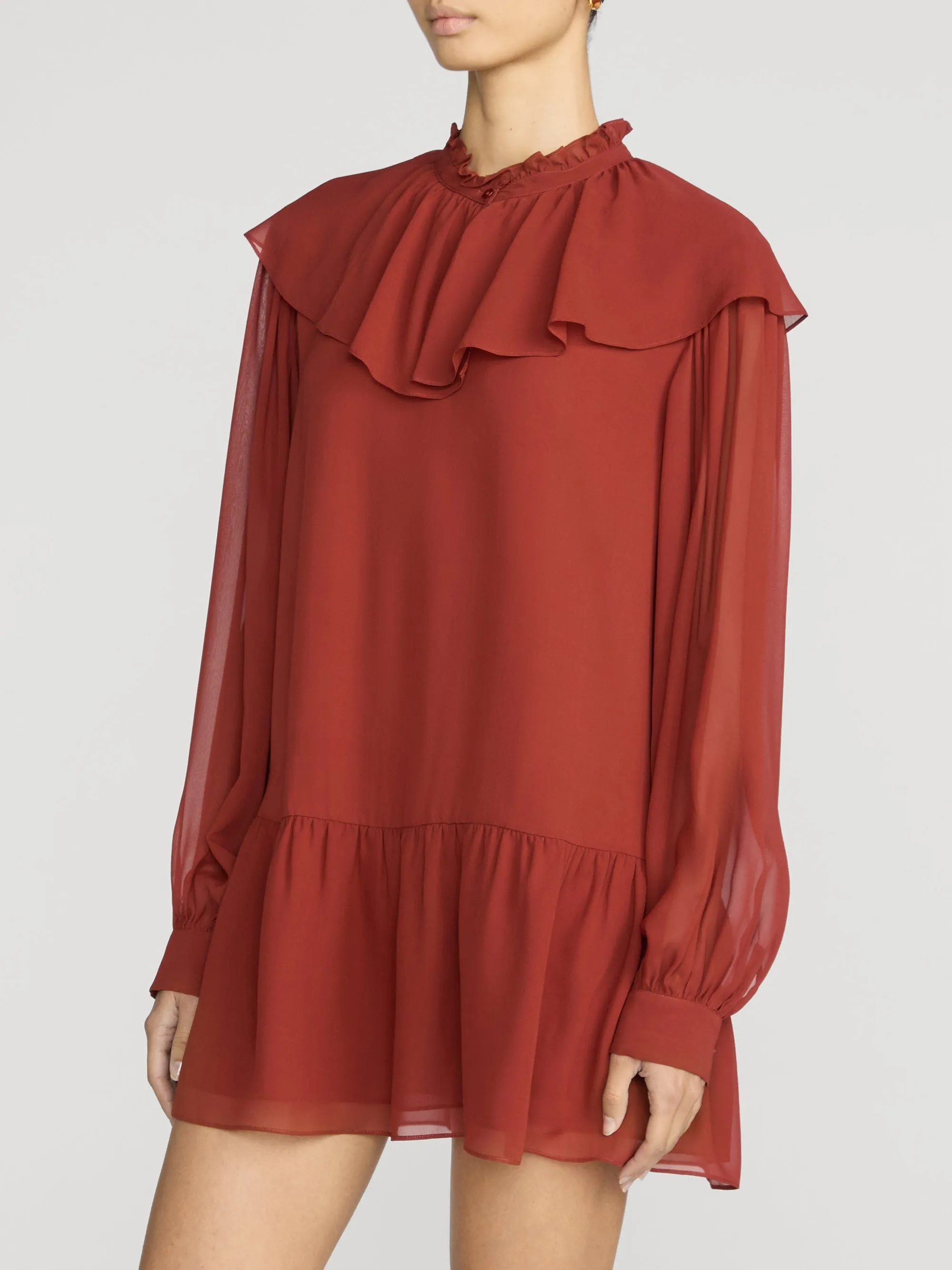 The Silk Soirée Dress -- Paprika sold by Frame Denim product image thumbnail 3