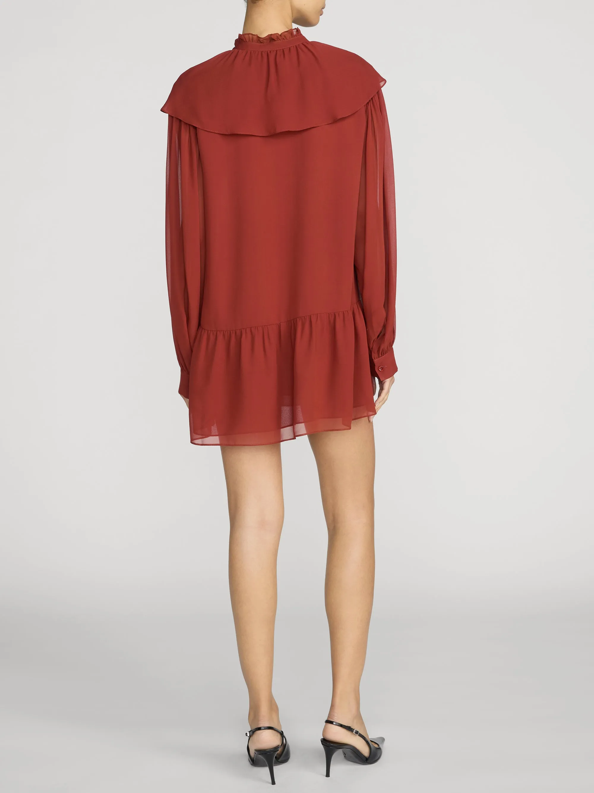 The Silk Soirée Dress -- Paprika sold by Frame Denim product image thumbnail 5