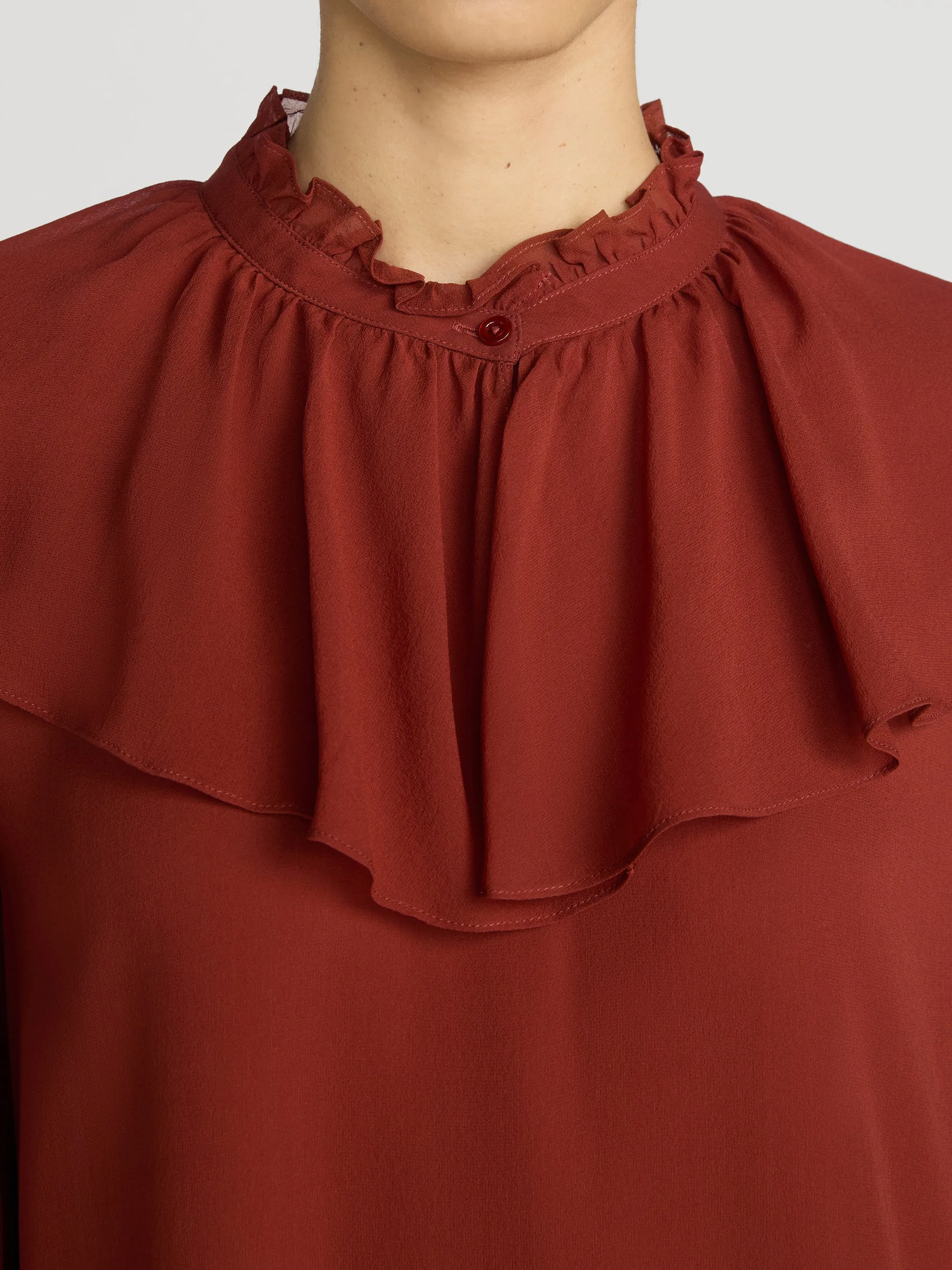 The Silk Soirée Dress -- Paprika sold by Frame Denim product image thumbnail 4