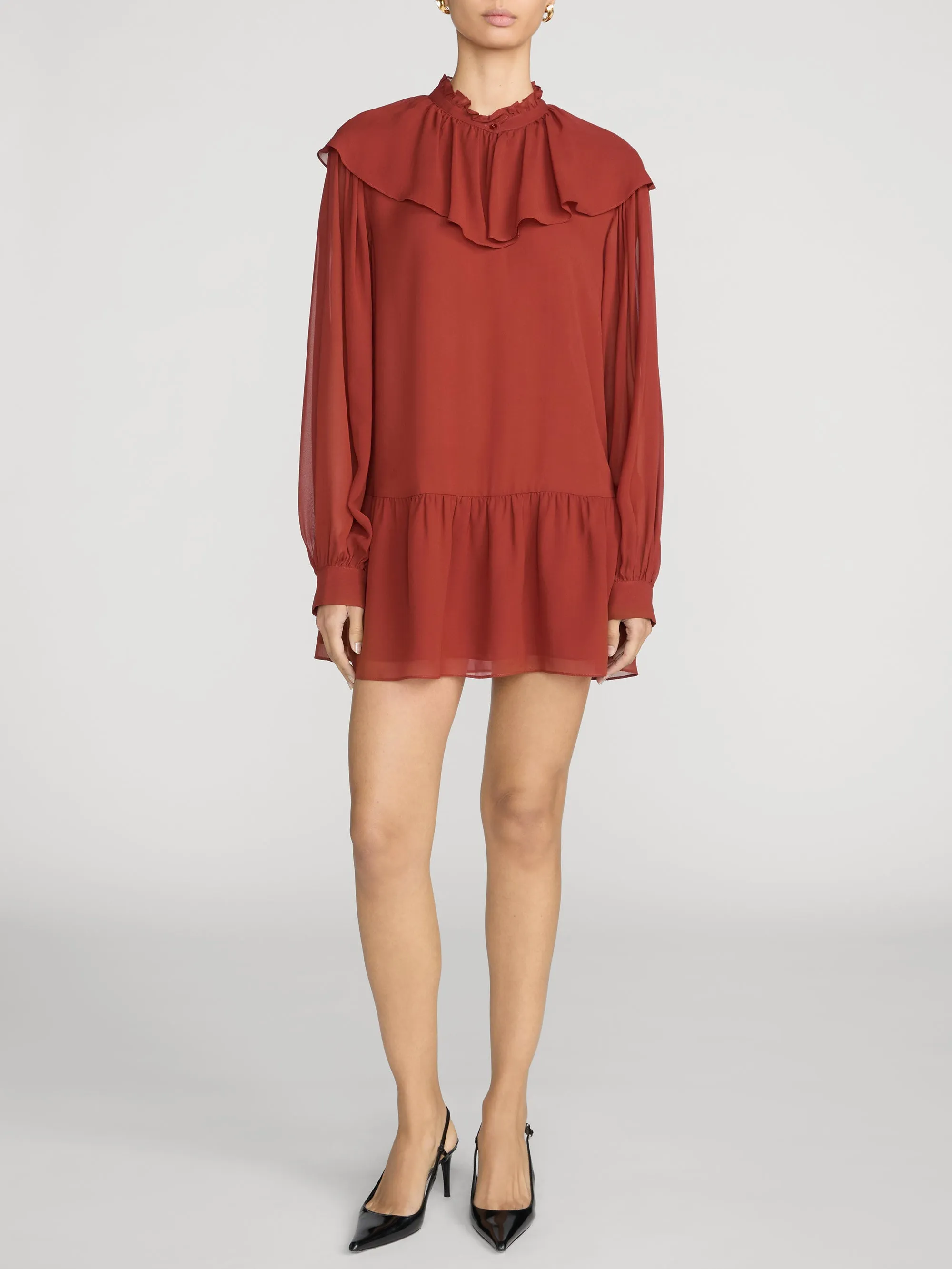 The Silk Soirée Dress -- Paprika sold by Frame Denim product image thumbnail 2