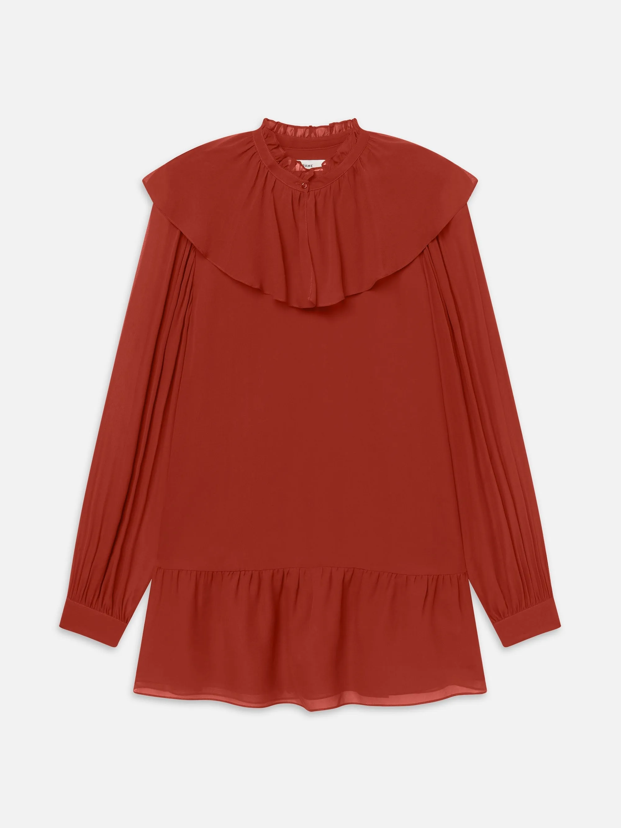 The Silk Soirée Dress -- Paprika sold by Frame Denim