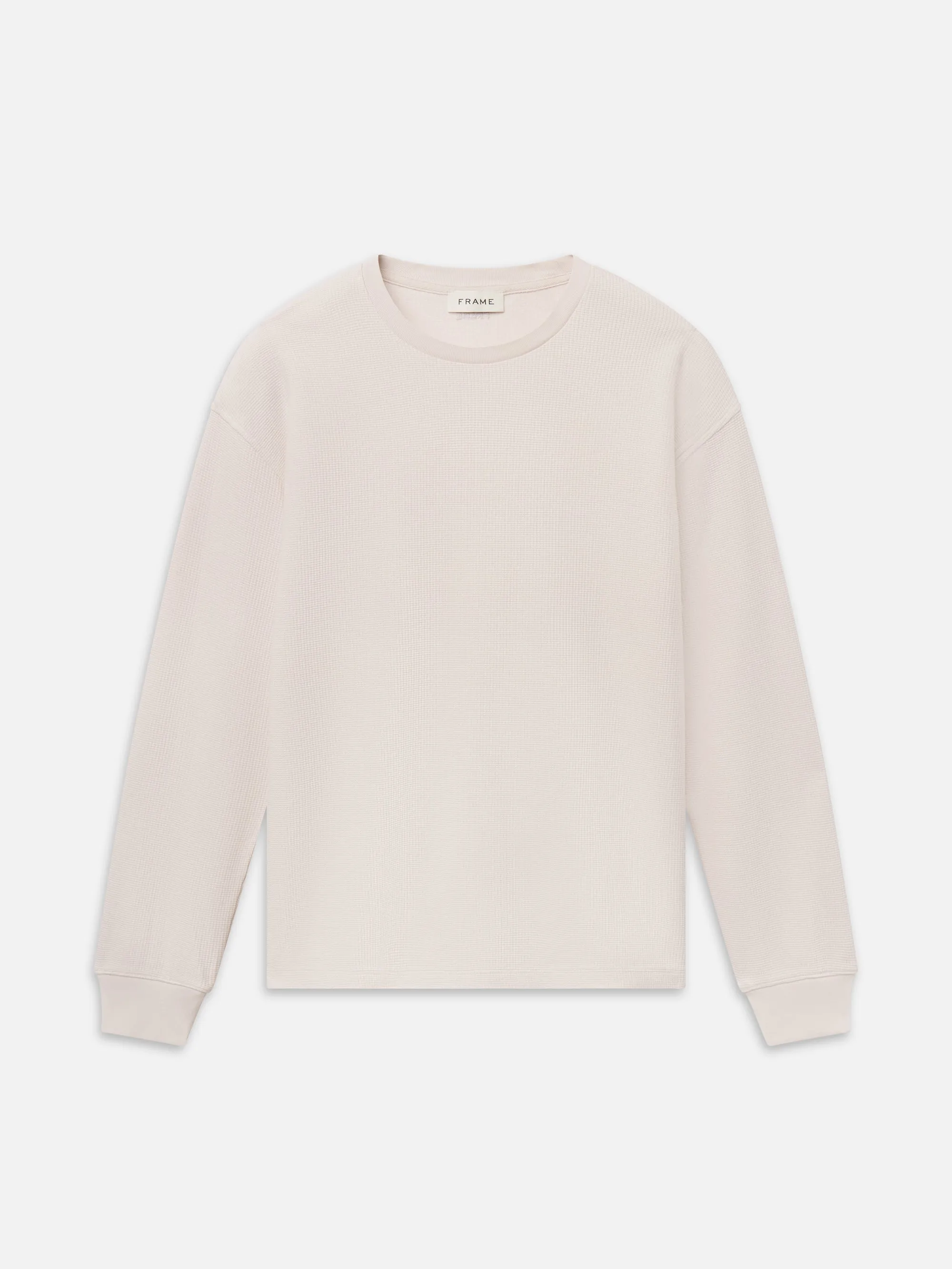 Long Sleeve Waffle Tee -- Warm Cream sold by Frame Denim