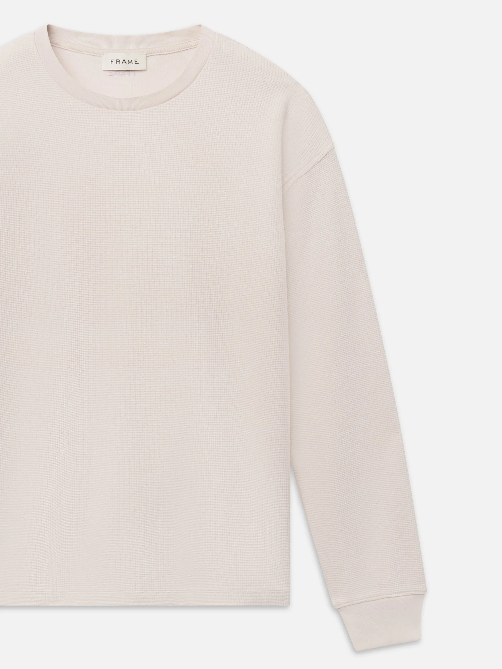 Long Sleeve Waffle Tee -- Warm Cream sold by Frame Denim product image thumbnail 3