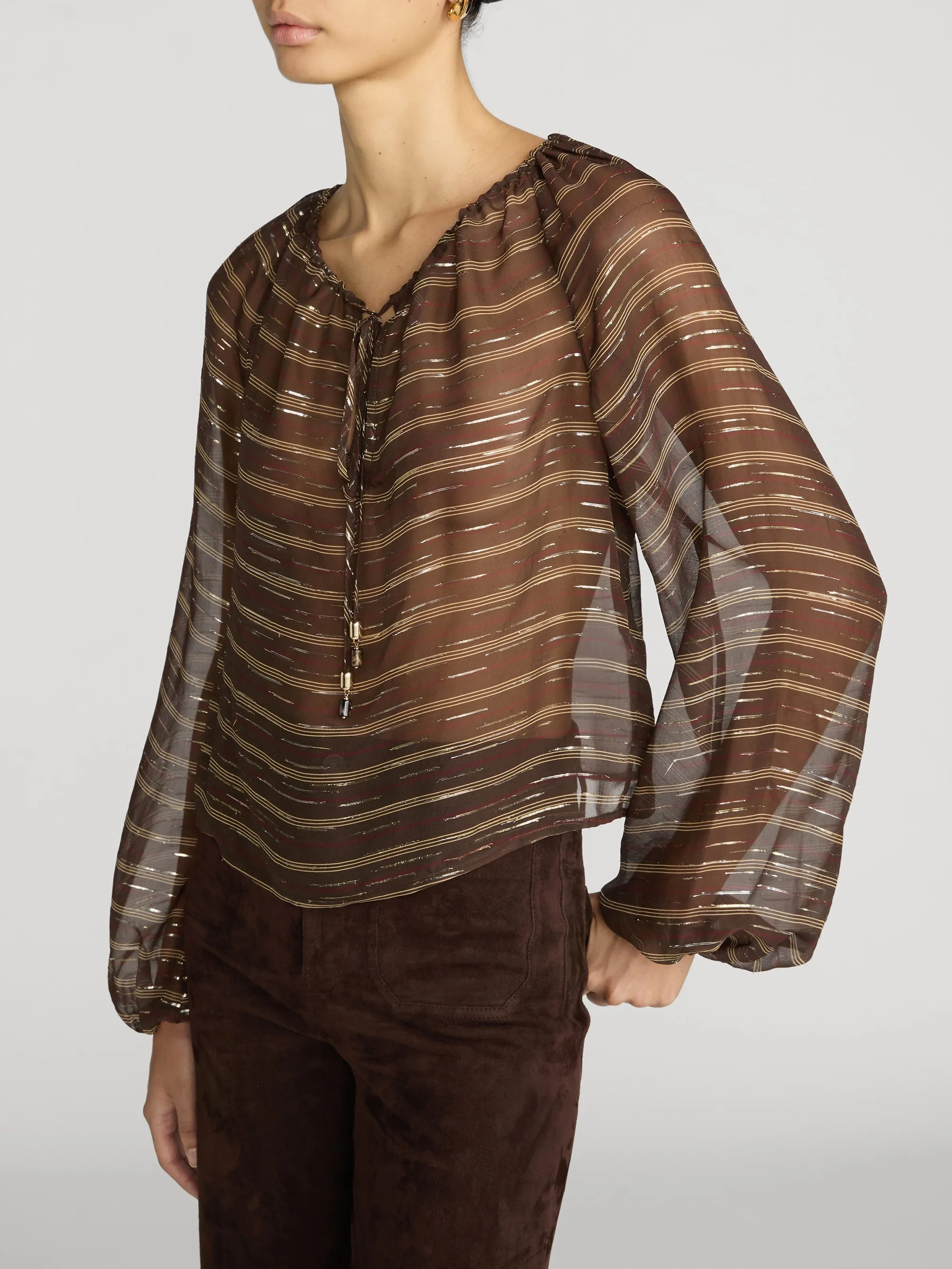 The Balloon Blouse -- Oakwood Multi sold by Frame Denim product image thumbnail 4
