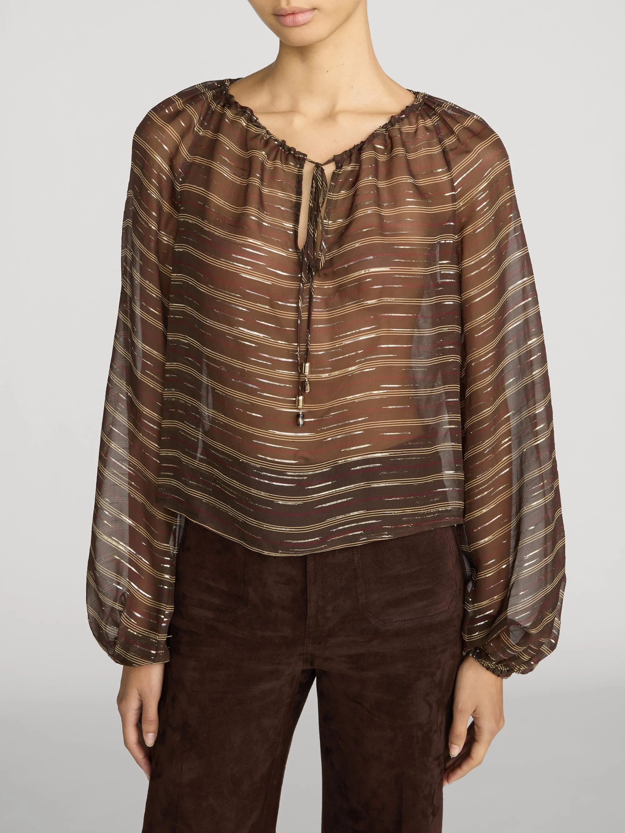 The Balloon Blouse -- Oakwood Multi sold by Frame Denim product image thumbnail 3