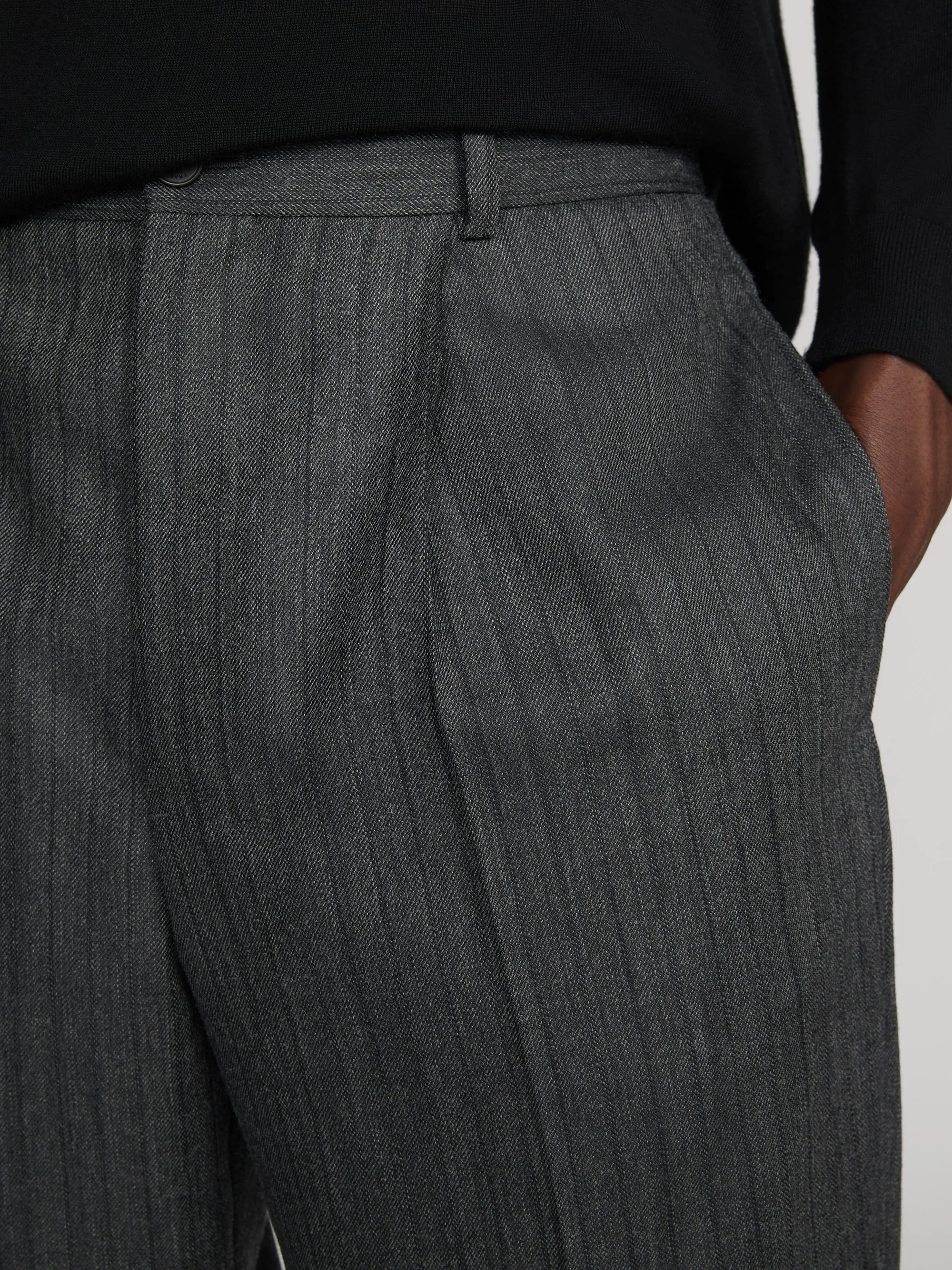 Wide Leg Trousers -- Grey Stripe sold by Frame Denim product image thumbnail 5