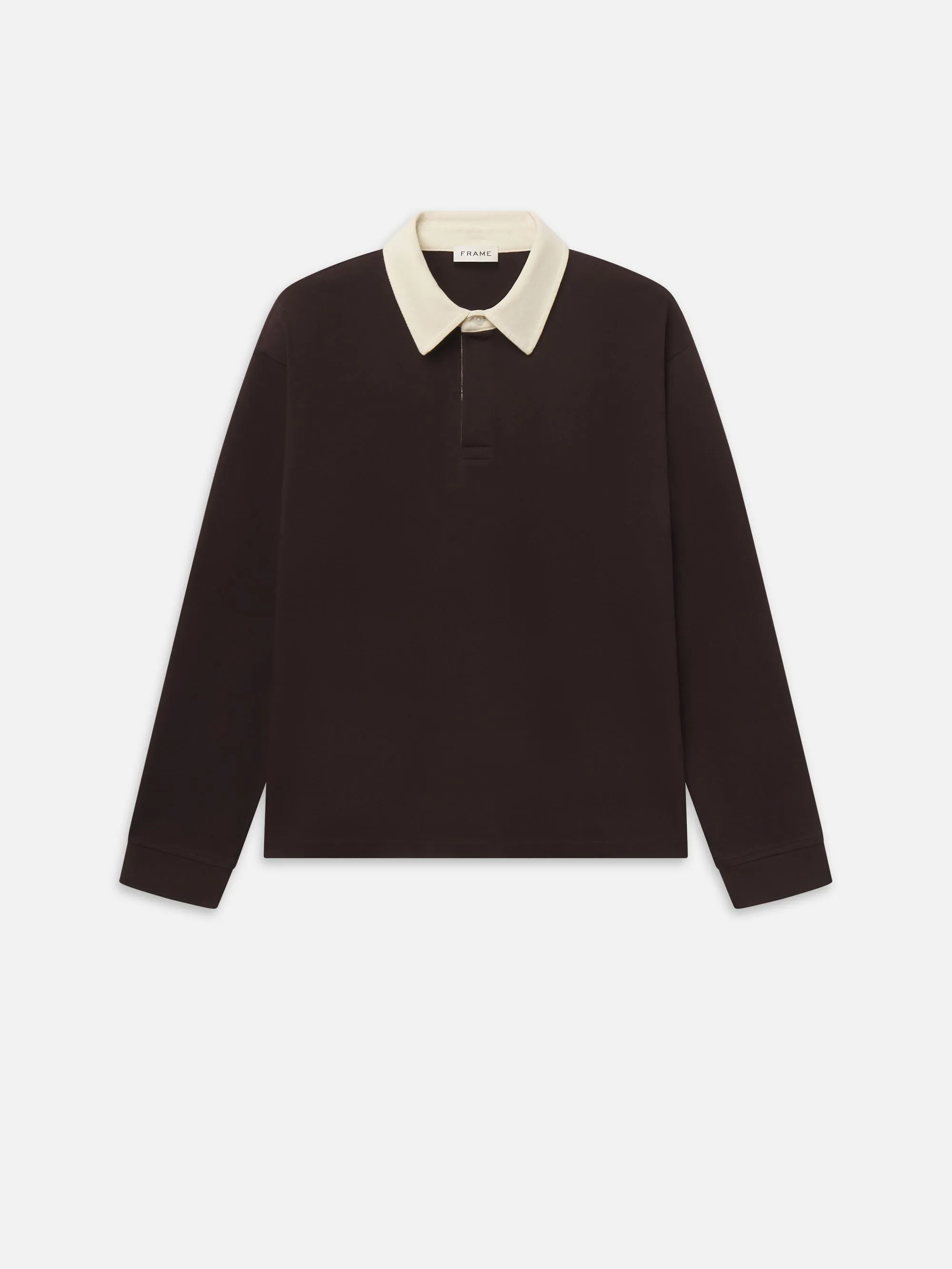 Rugby Polo Shirt -- Deep Brown sold by Frame Denim
