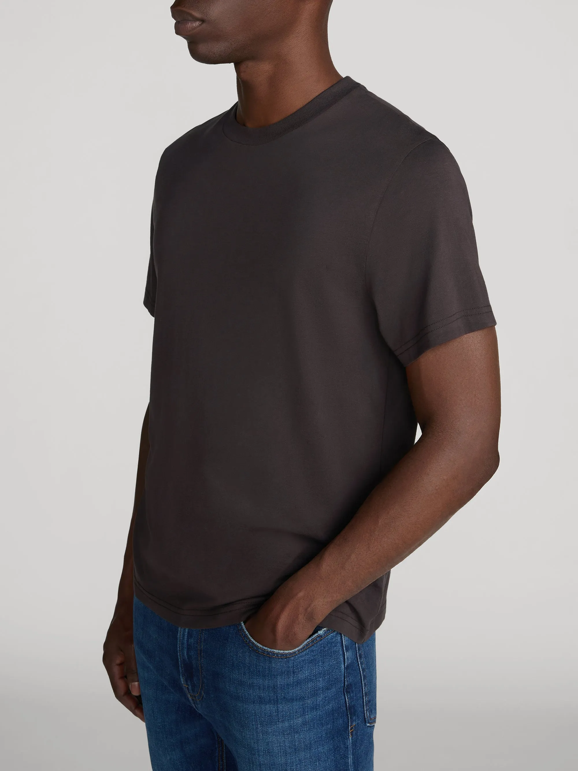 Light Cotton Tee -- Deep Brown sold by Frame Denim product image thumbnail 4