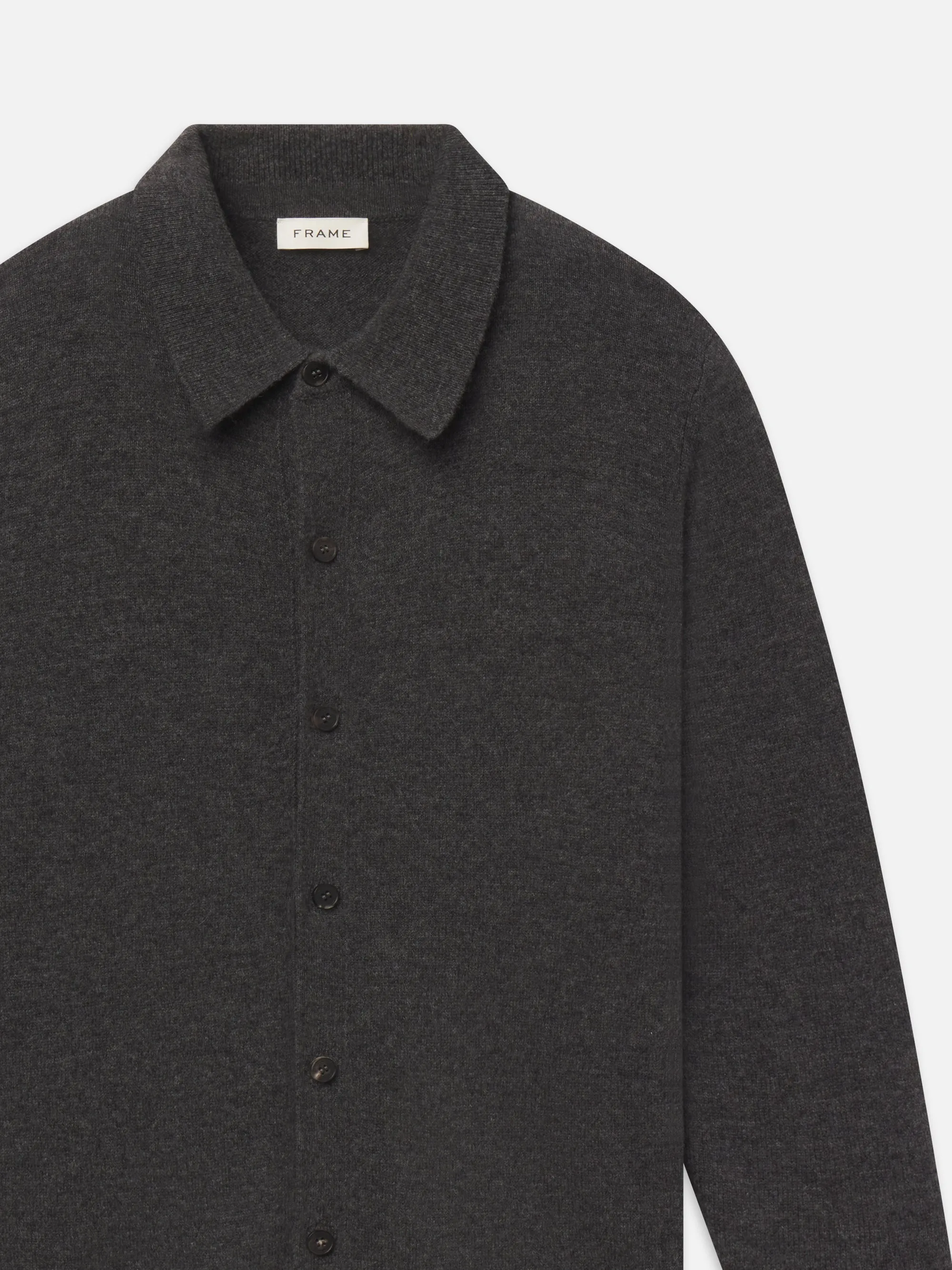 Boiled Wool Shirt Sweater -- Dark Grey sold by Frame Denim product image thumbnail 3