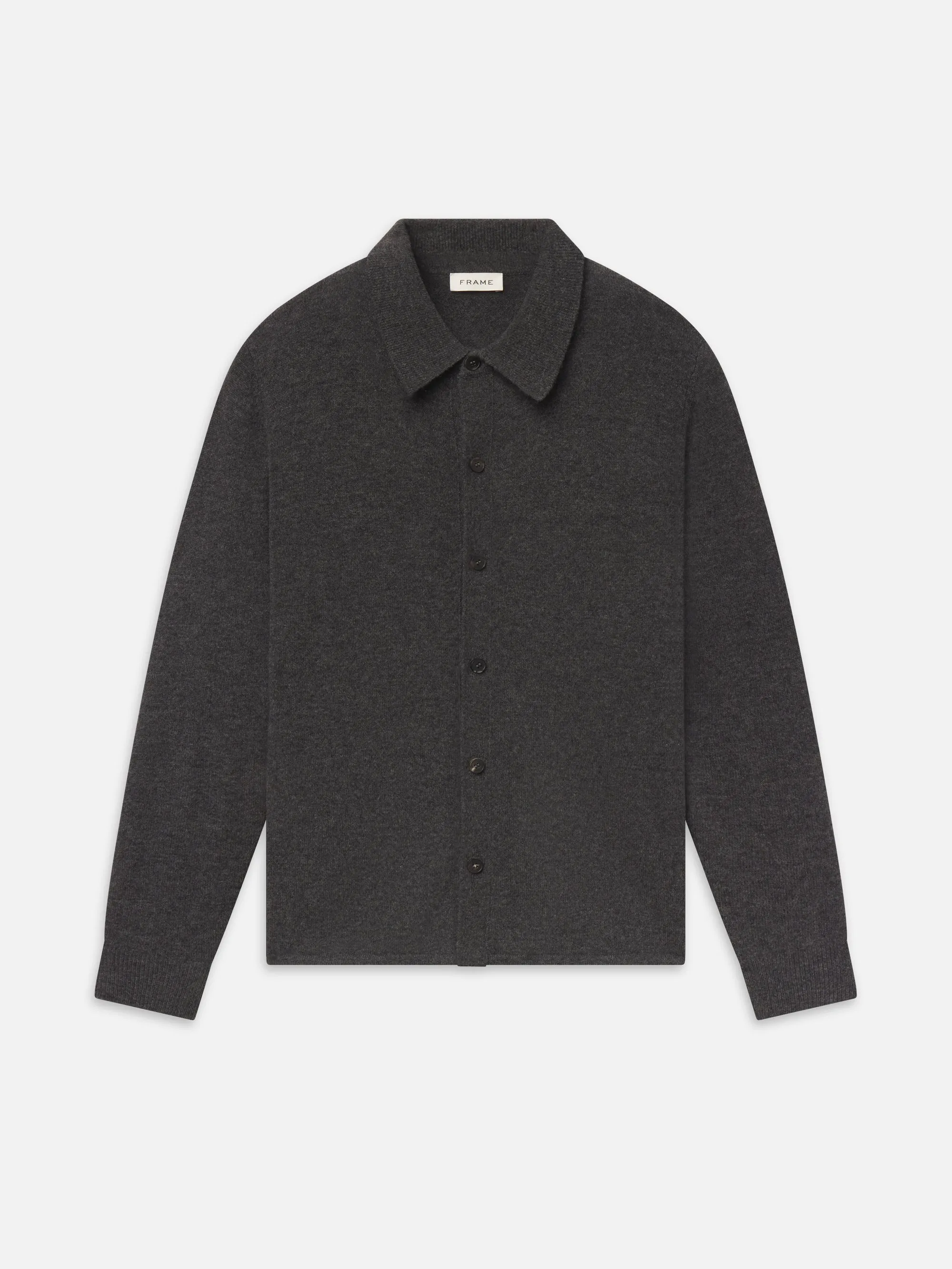 Boiled Wool Shirt Sweater -- Dark Grey sold by Frame Denim