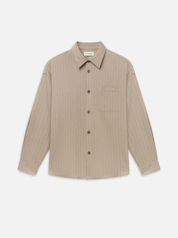 Stripe Shirt -- Beige Stripe made by Frame Denim