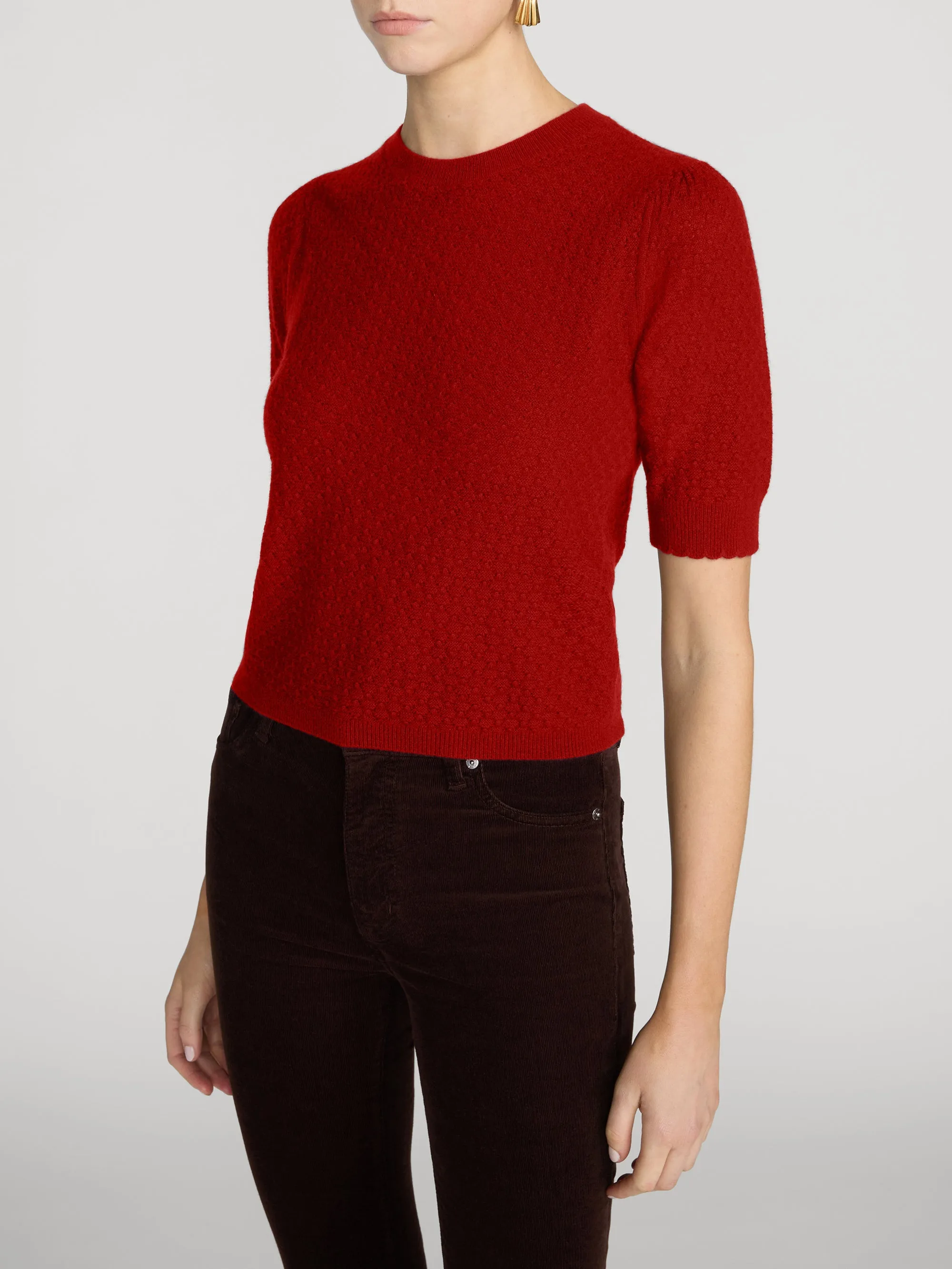 The Gathered Honeycomb Sweater -- Paprika sold by Frame Denim product image thumbnail 4