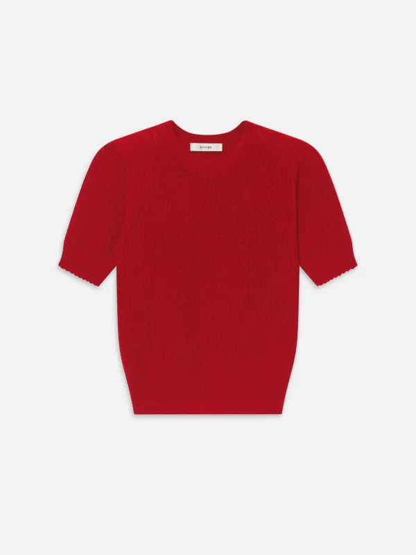 The Gathered Honeycomb Sweater -- Paprika made by Frame Denim