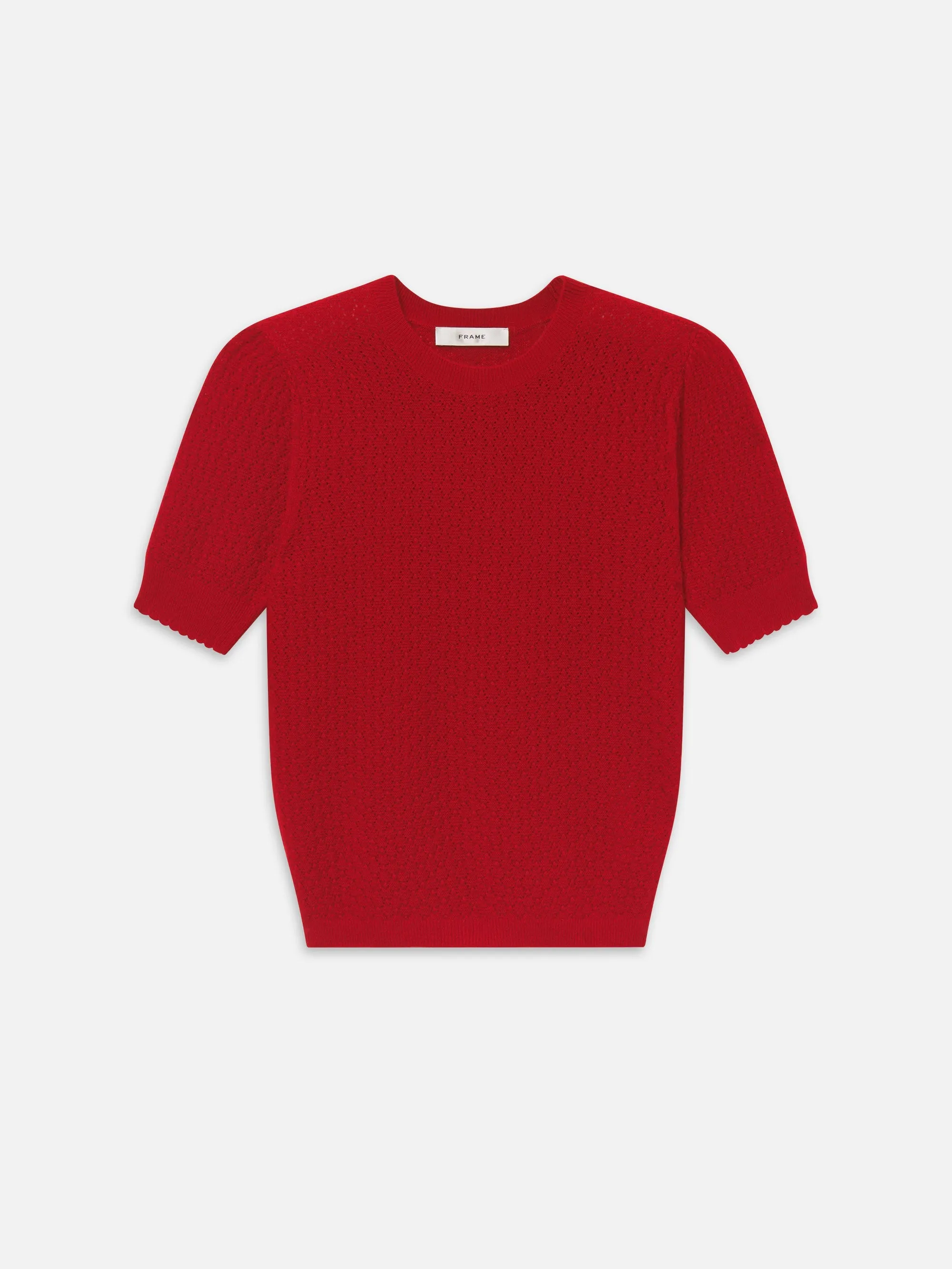 The Gathered Honeycomb Sweater -- Paprika sold by Frame Denim