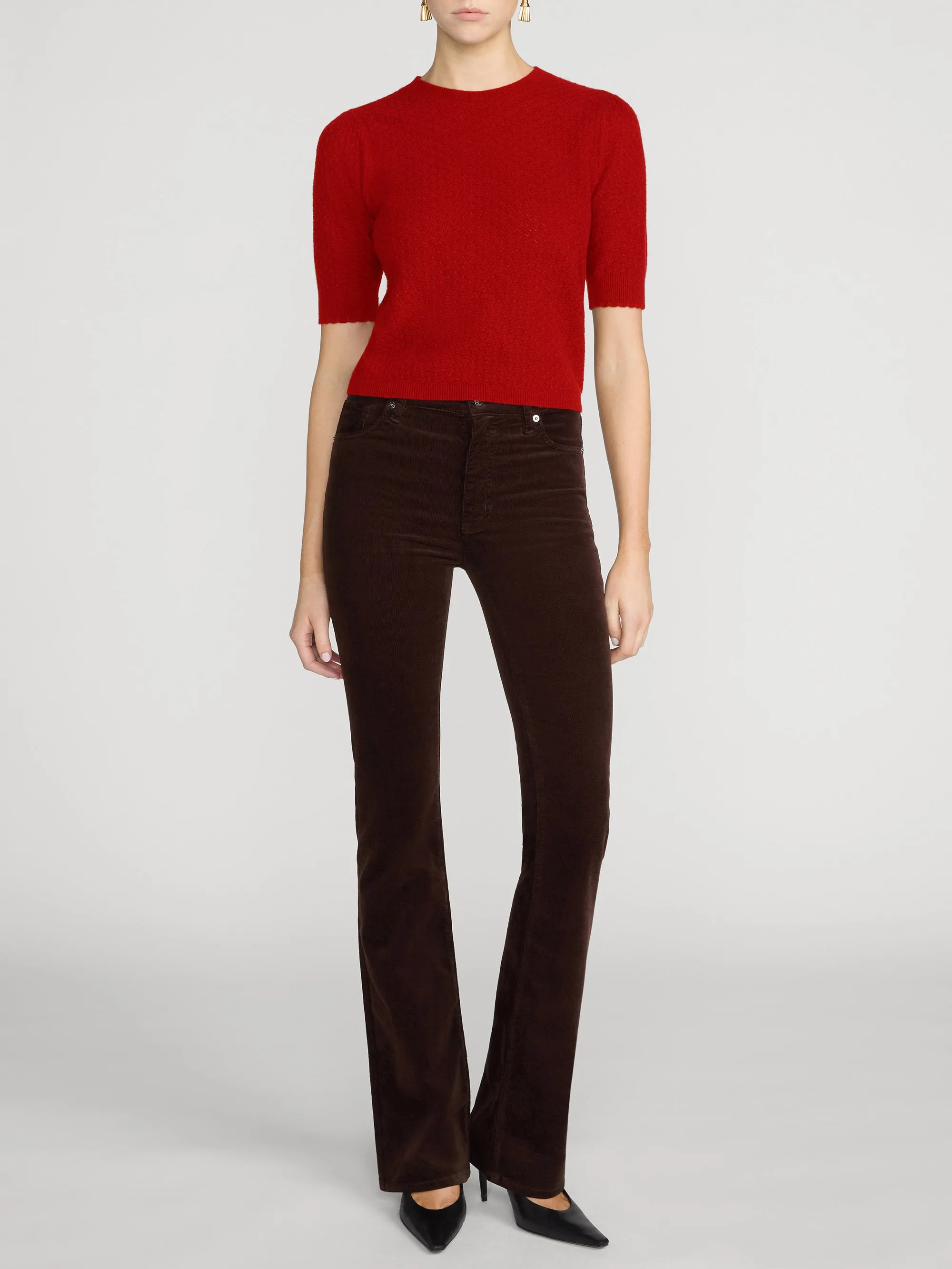 The Gathered Honeycomb Sweater -- Paprika sold by Frame Denim product image thumbnail 2