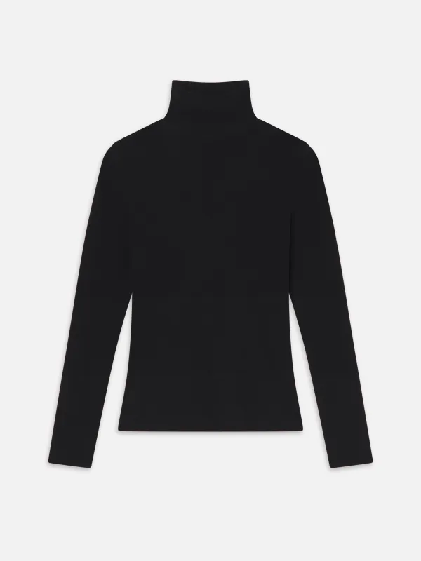 The Shadow Turtleneck -- Black made by Frame Denim