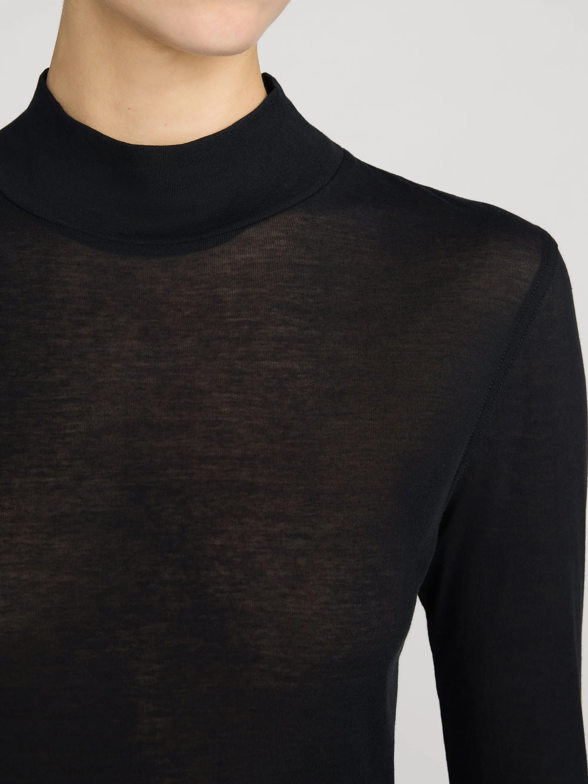 The Shadow Turtleneck -- Black sold by Frame Denim product image thumbnail 5