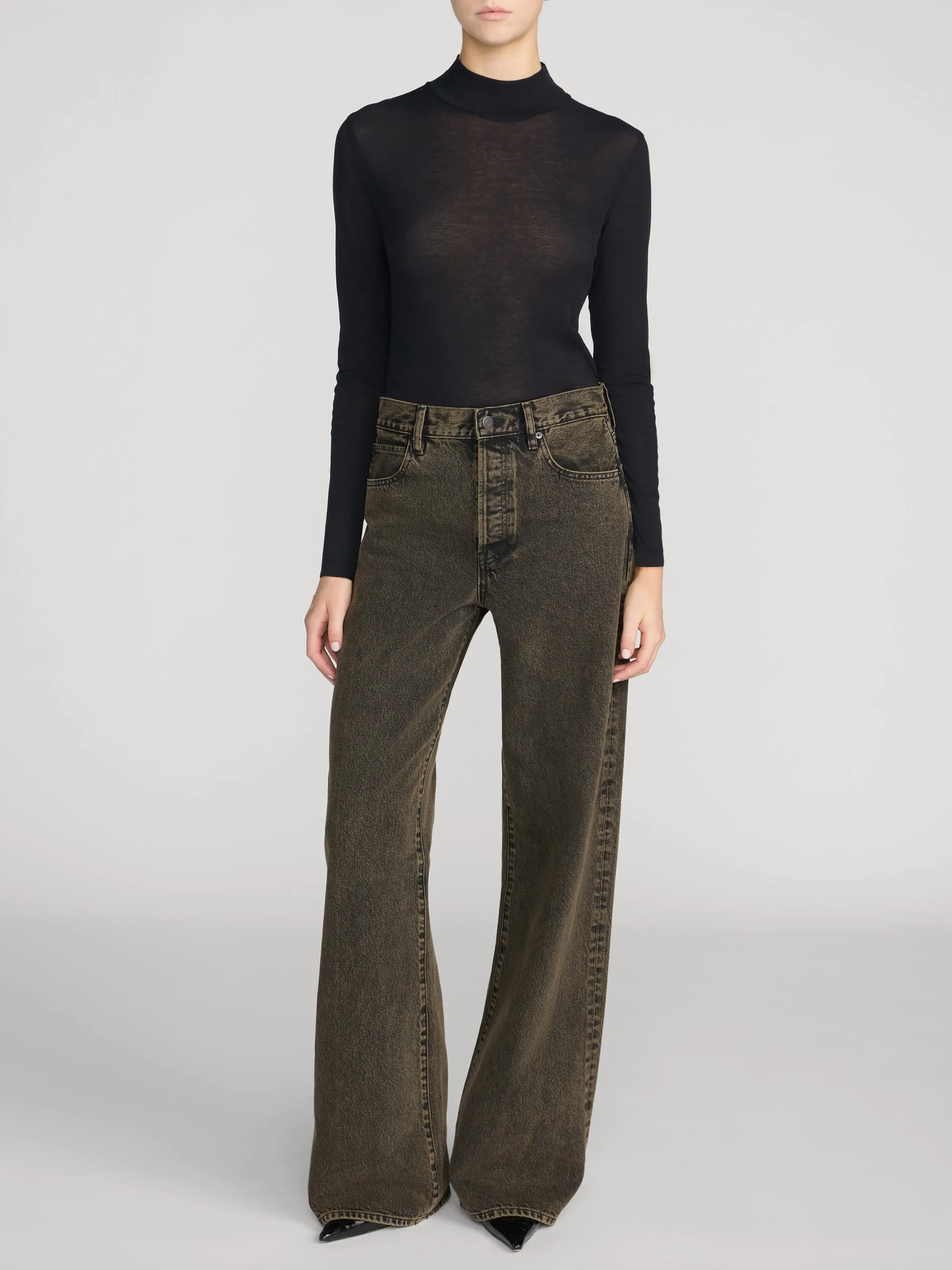 The Shadow Turtleneck -- Black sold by Frame Denim product image thumbnail 2