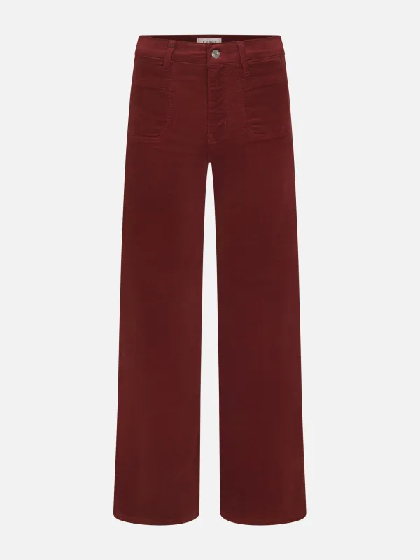Le Slim Palazzo Modernist Pocket Corduroy -- Wine made by Frame Denim