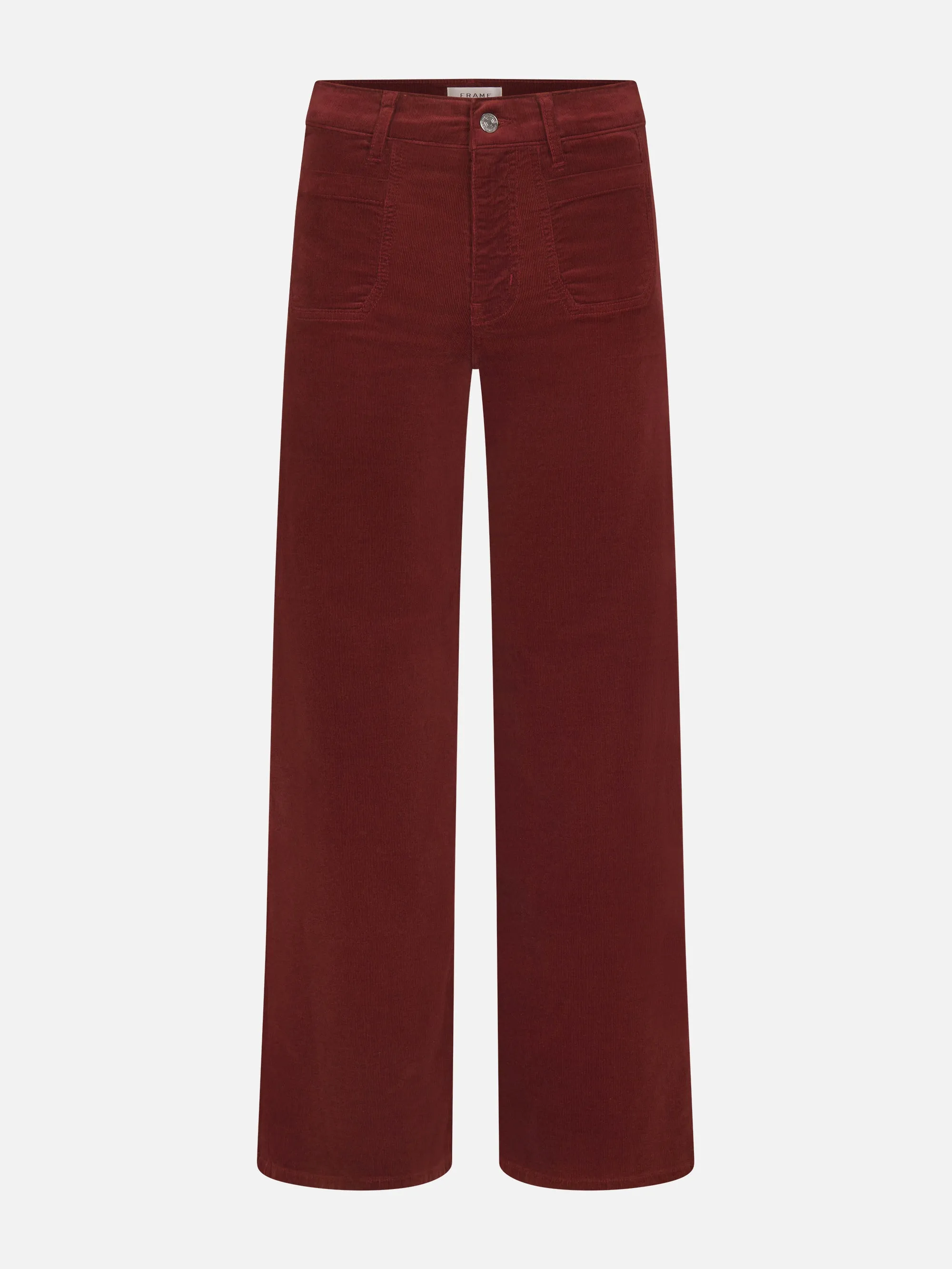 Le Slim Palazzo Modernist Pocket Corduroy -- Wine sold by Frame Denim