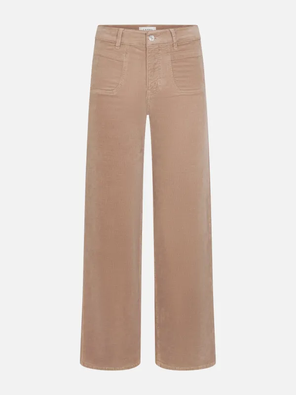 Le Slim Palazzo Modernist Pocket Corduroy -- Soft Taupe made by Frame Denim