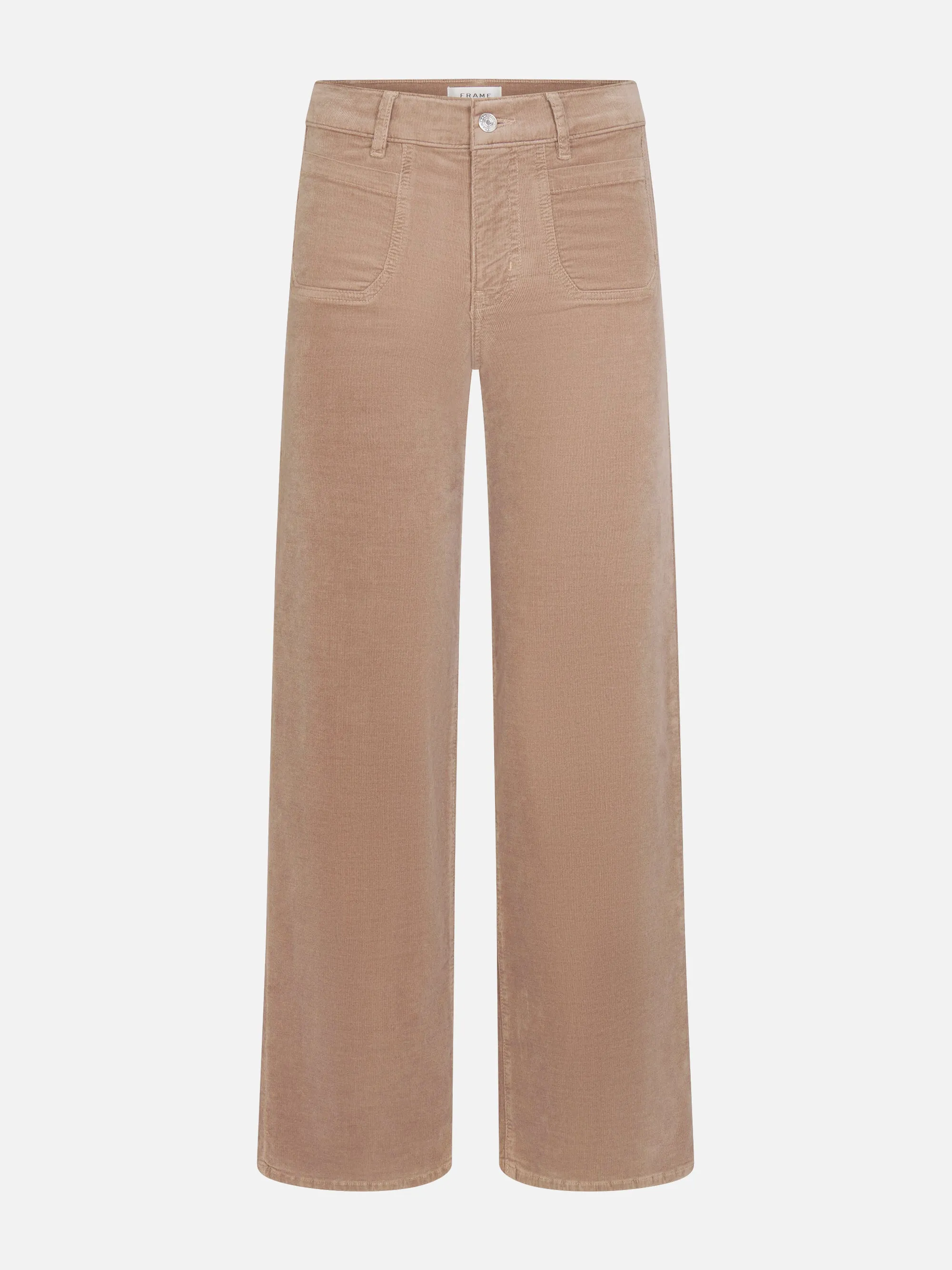 Le Slim Palazzo Modernist Pocket Corduroy -- Soft Taupe sold by Frame Denim