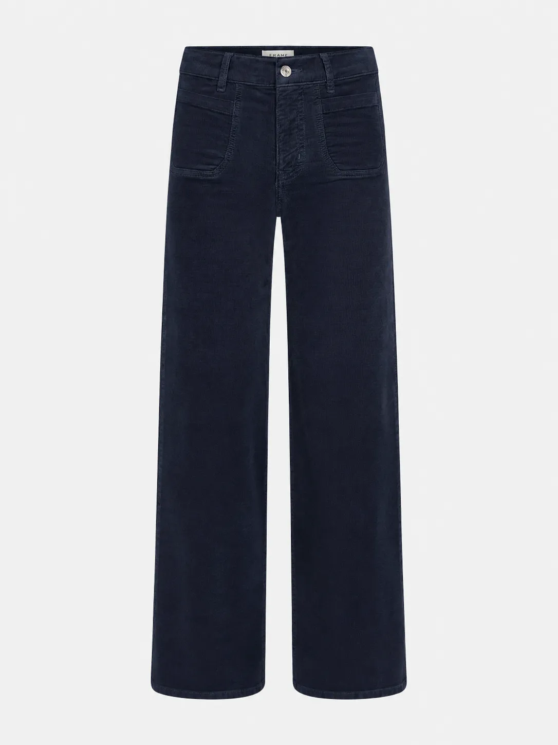 Le Slim Palazzo Modernist Pocket Corduroy -- Navy sold by Frame Denim