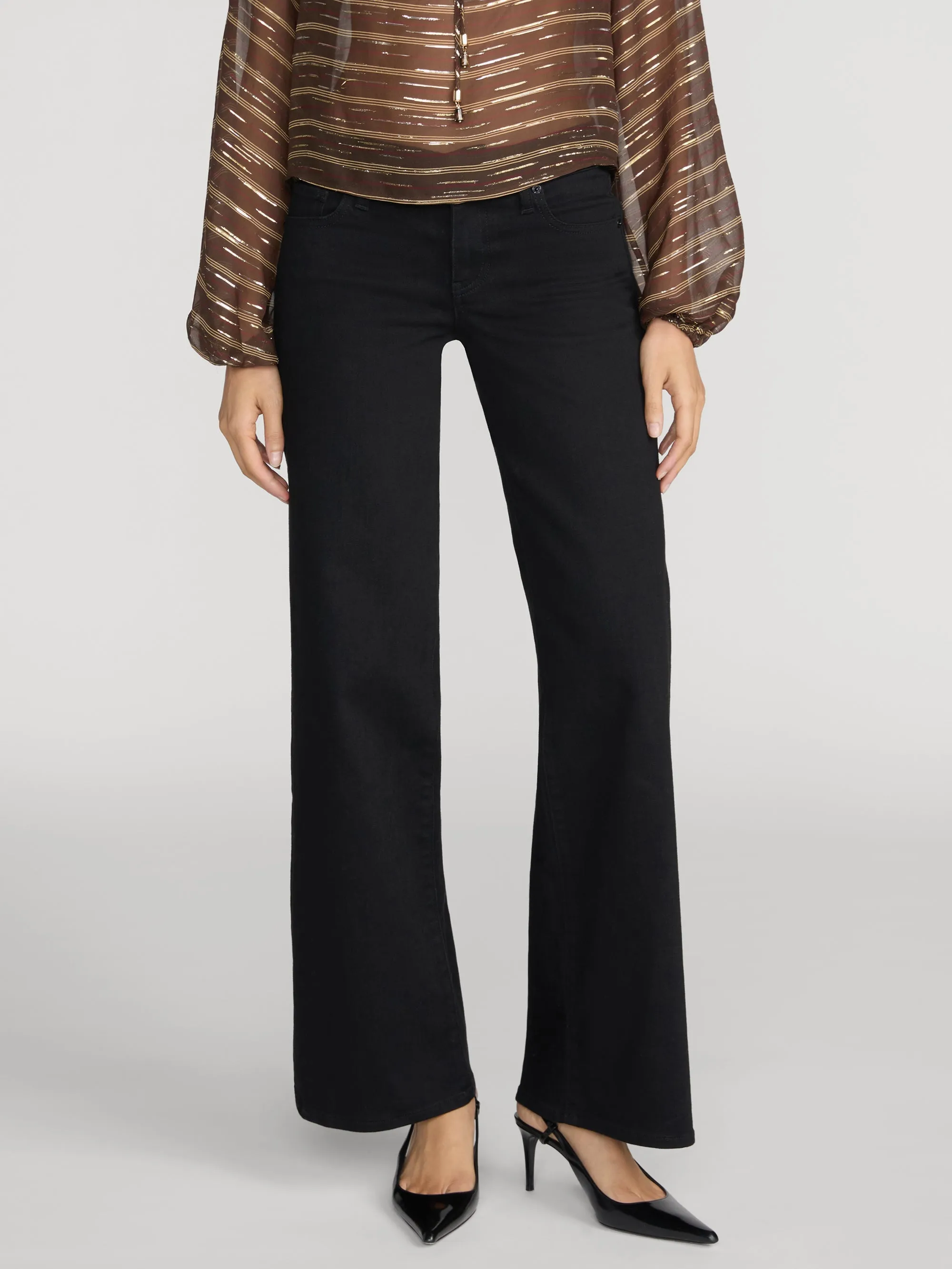 Low Rise Le Slim Palazzo -- Black sold by Frame Denim product image thumbnail 3