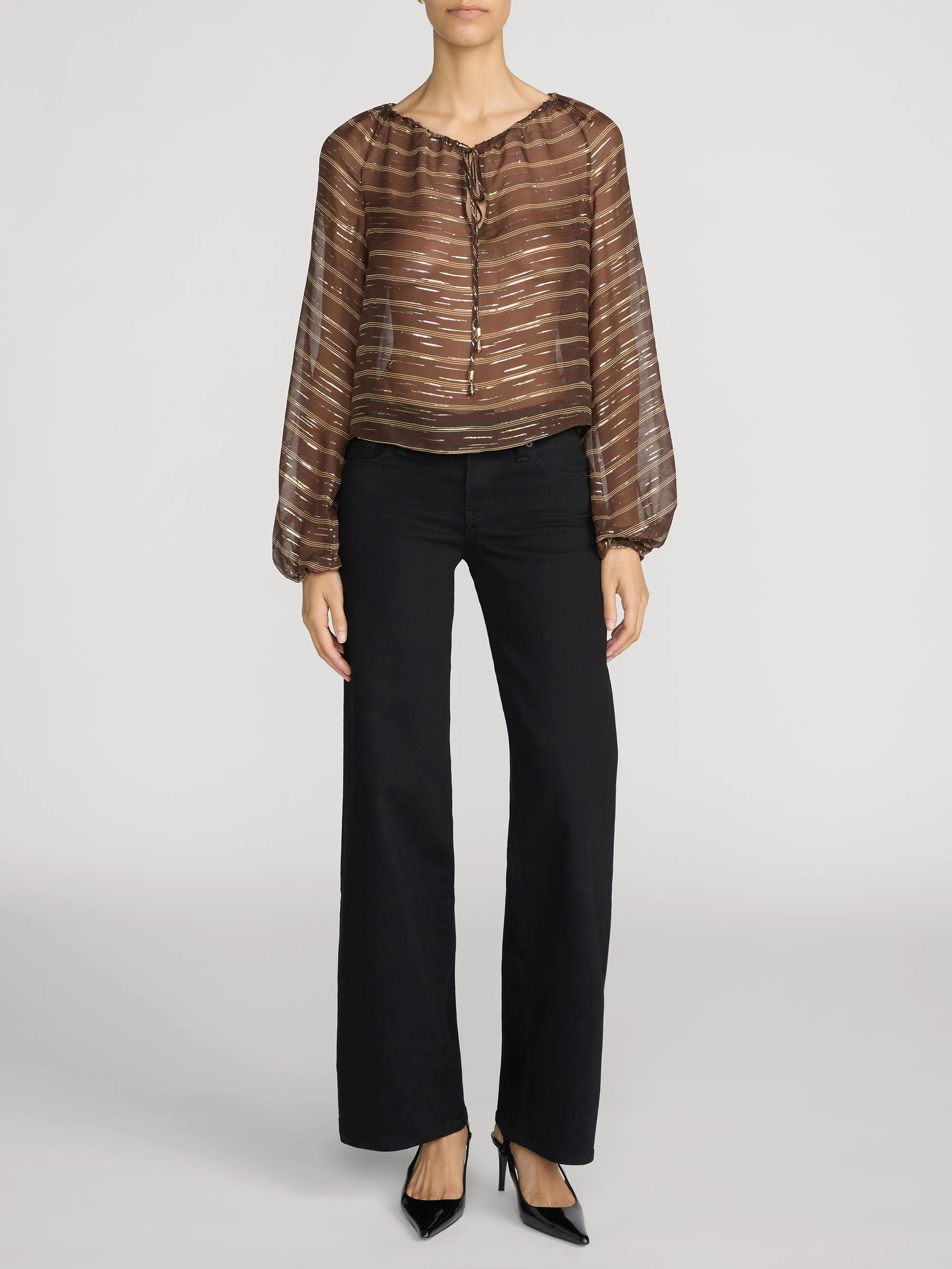 Low Rise Le Slim Palazzo -- Black sold by Frame Denim product image thumbnail 2
